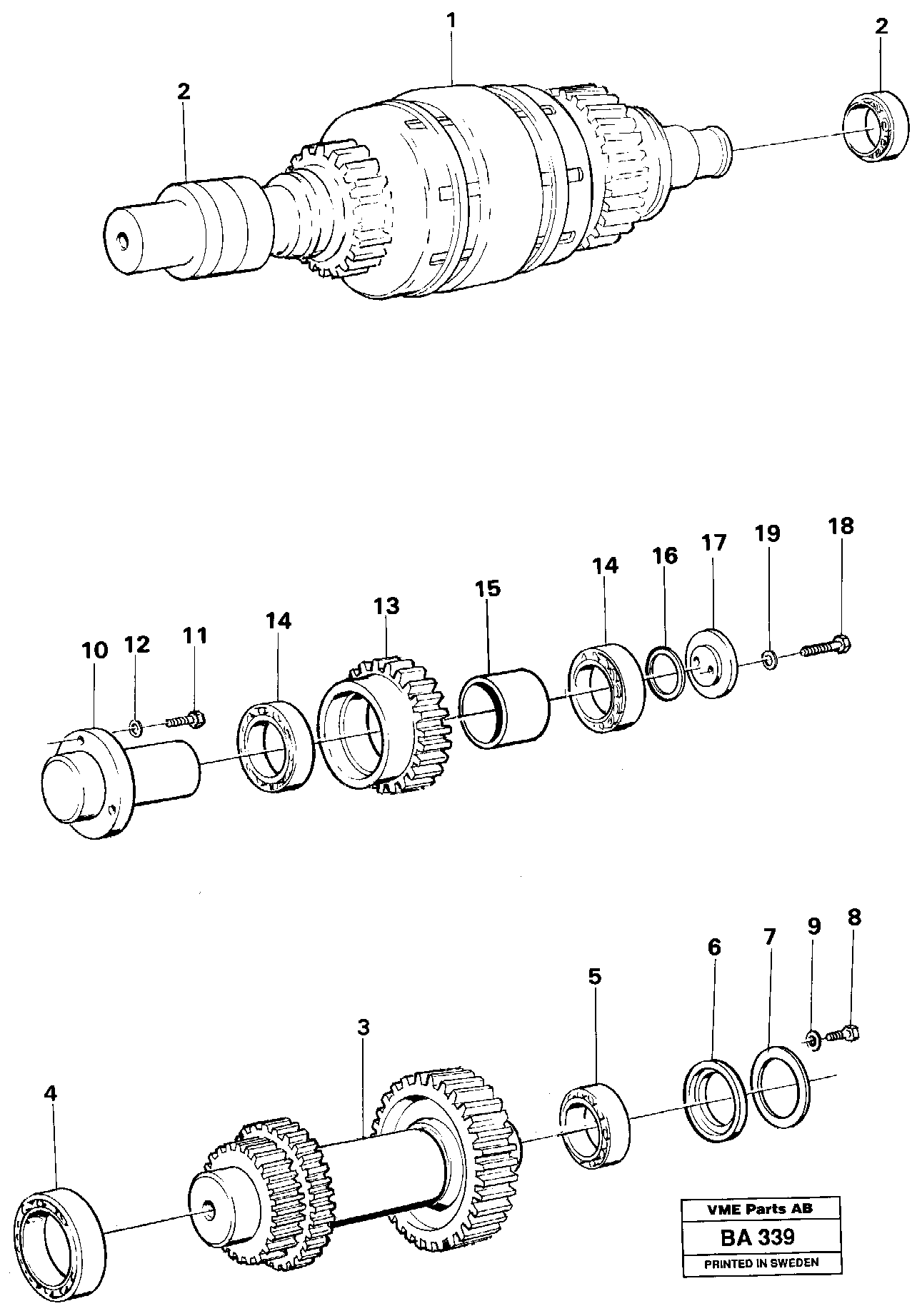 Clutches,gears and shafts  30881 — volvo parts diagram