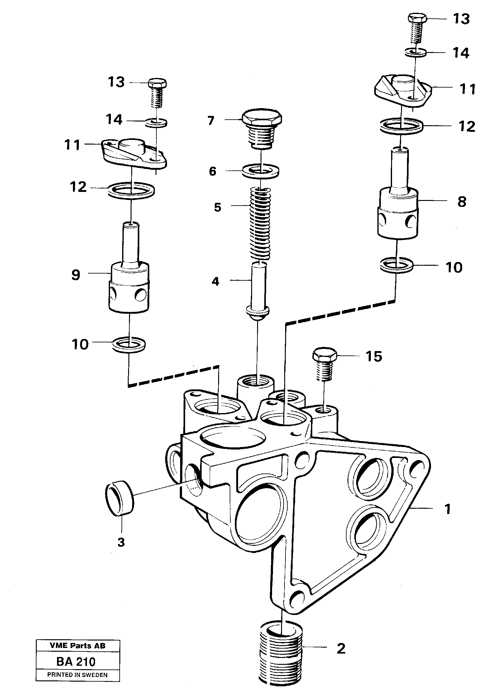 Housing, oil filter — volvo parts diagram
