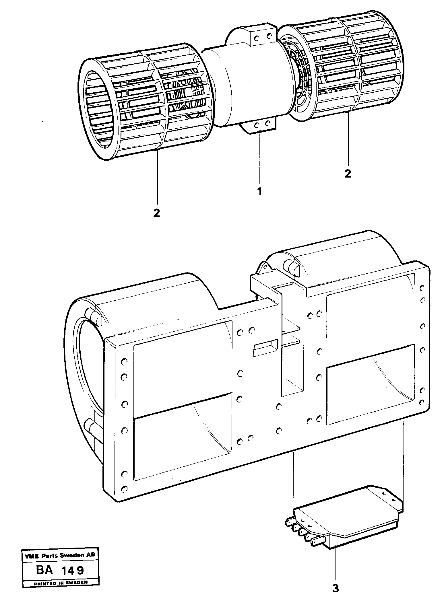 Fan  CAB 2550 - — volvo parts diagram