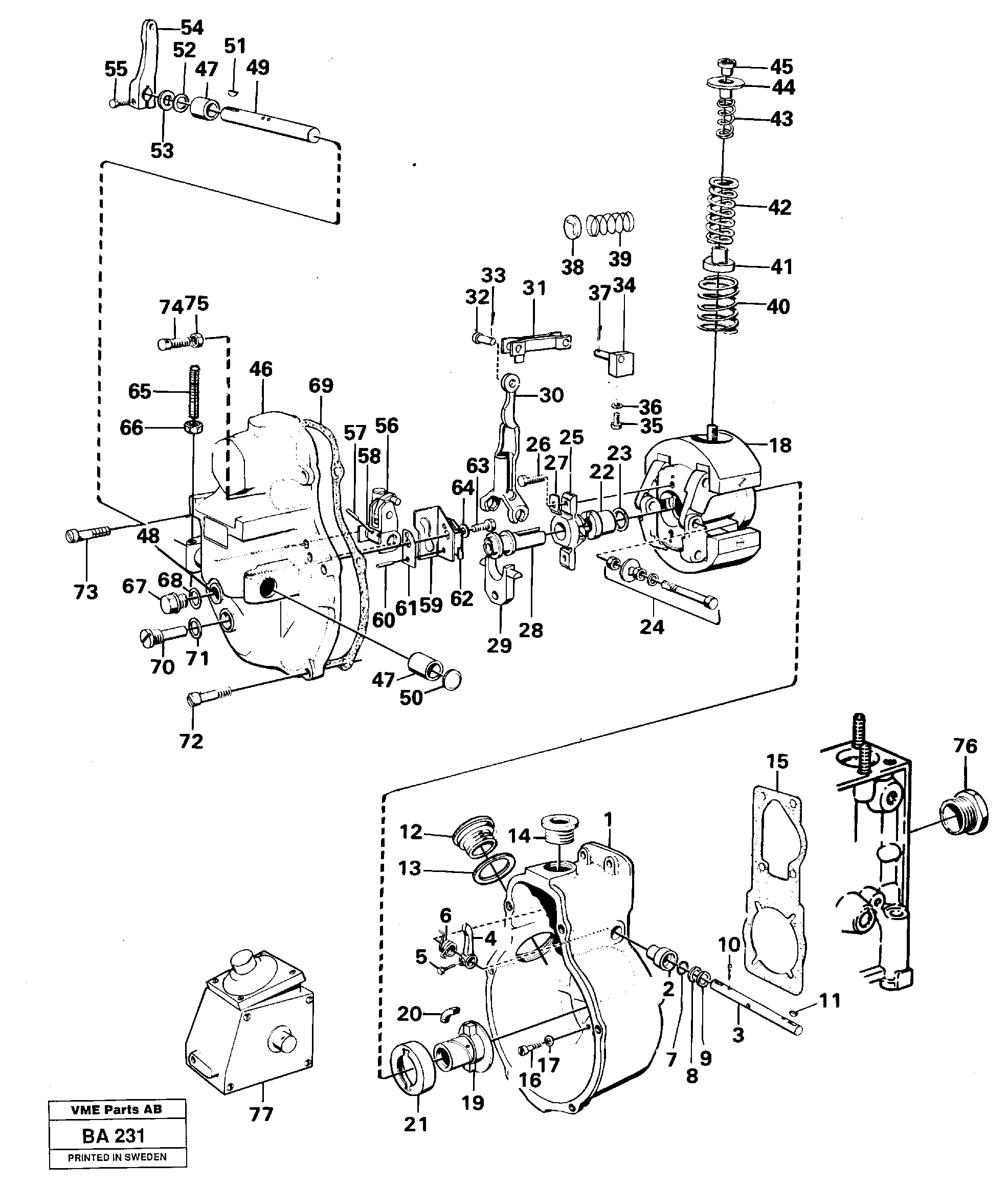 Centrifugal governor  STD — volvo parts diagram