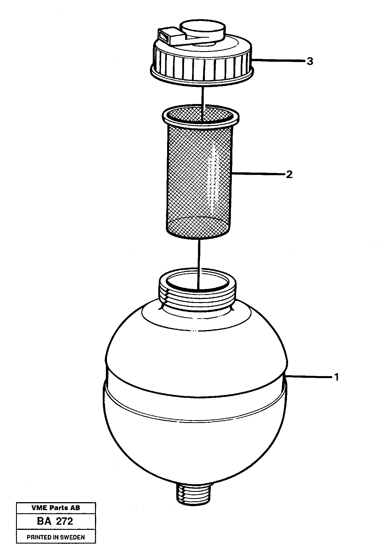 Reservoir, trailer  SER NO 1803 - — volvo parts diagram