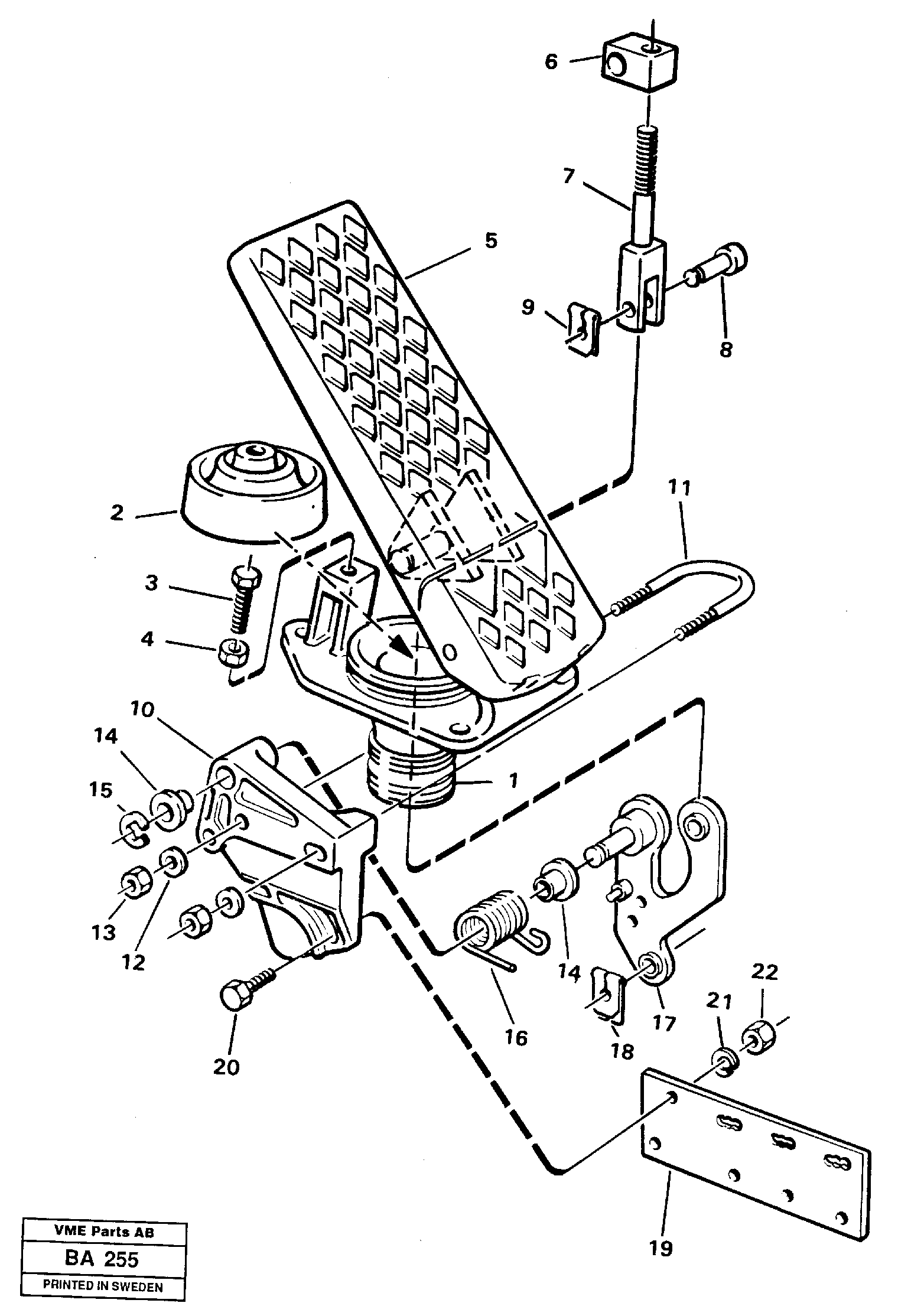 Pedal — volvo parts diagram