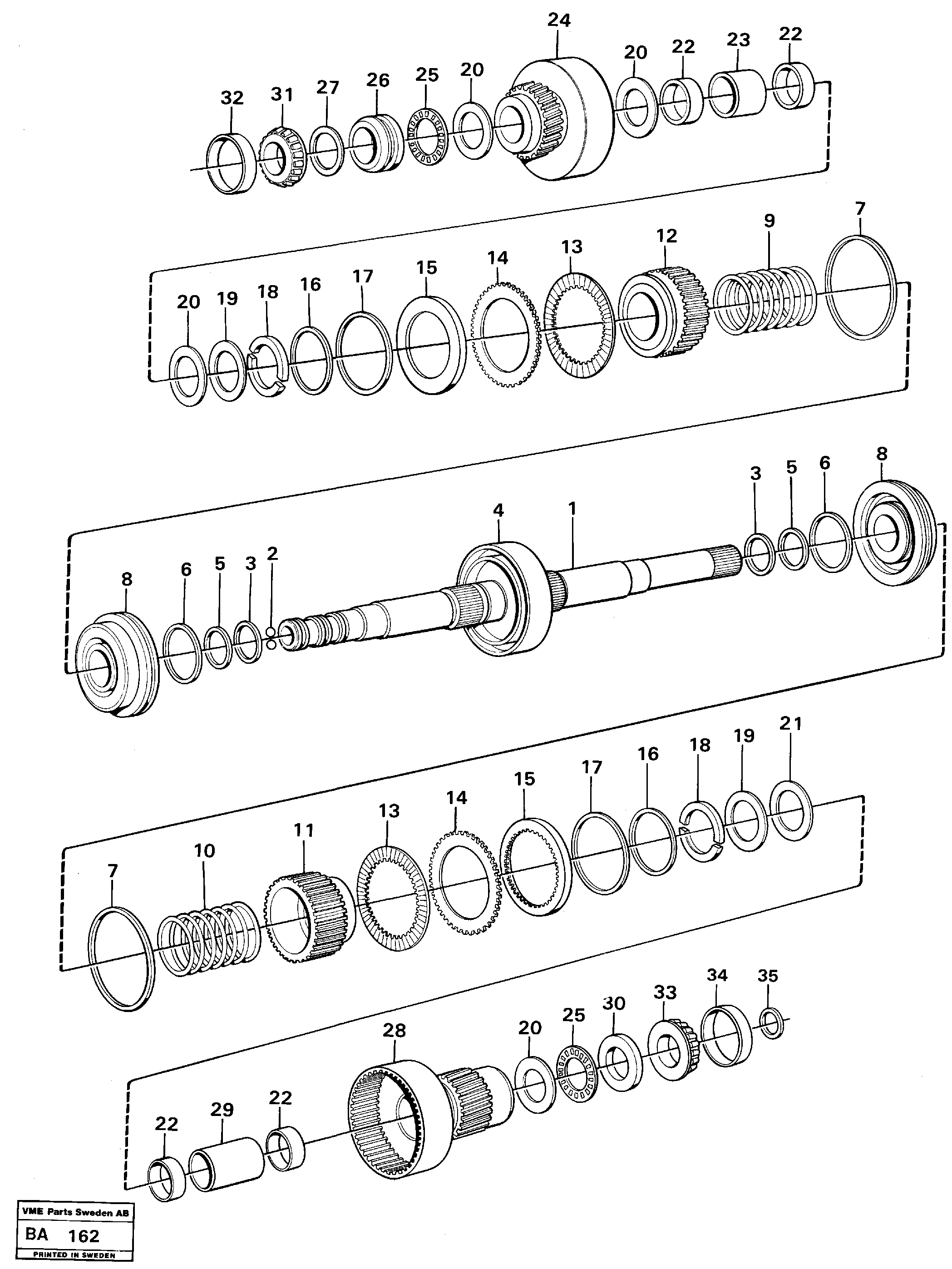 Clutches 3:rd and 4:th speeds  30881 — volvo parts diagram