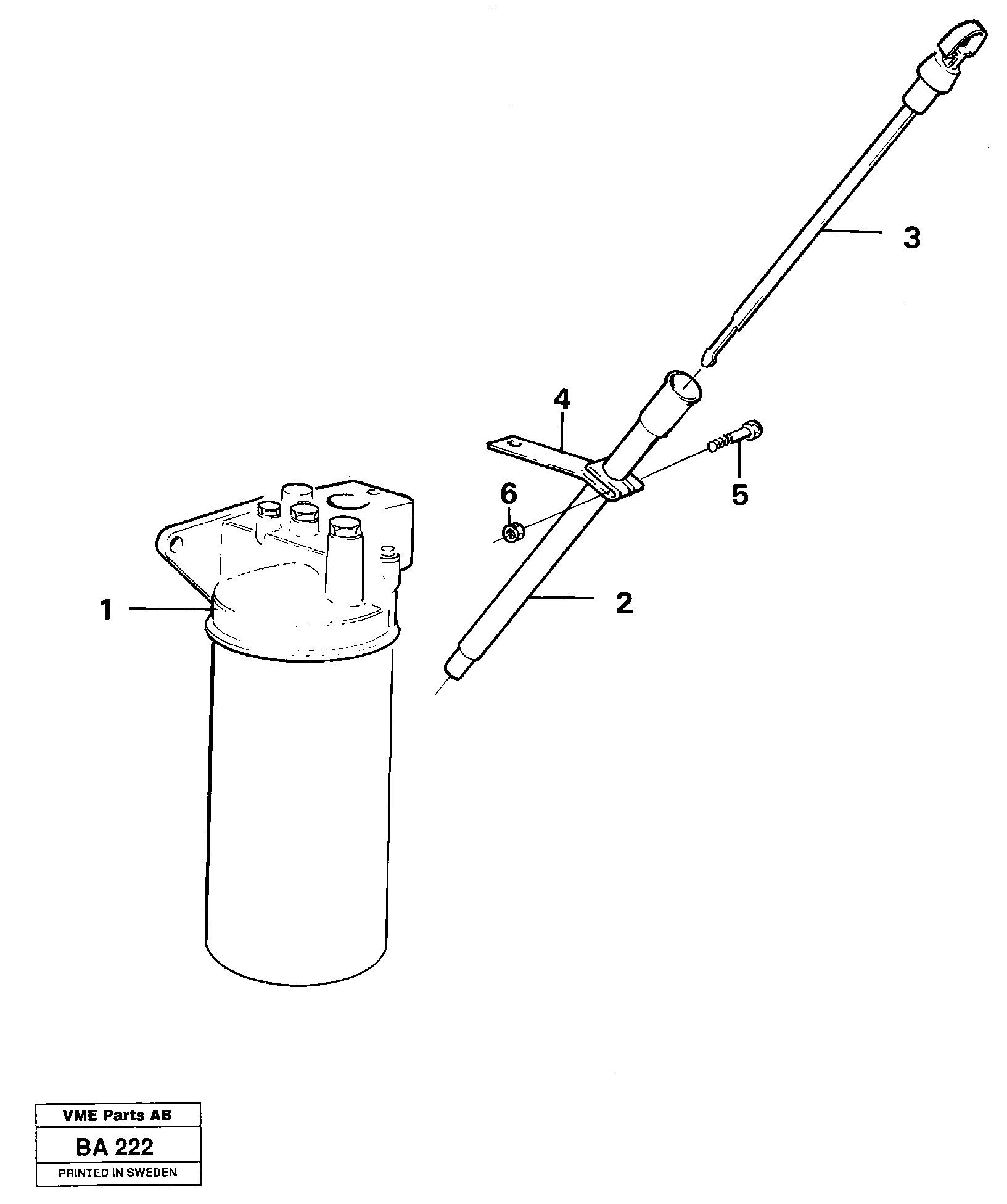 Oil dipstick — volvo parts diagram