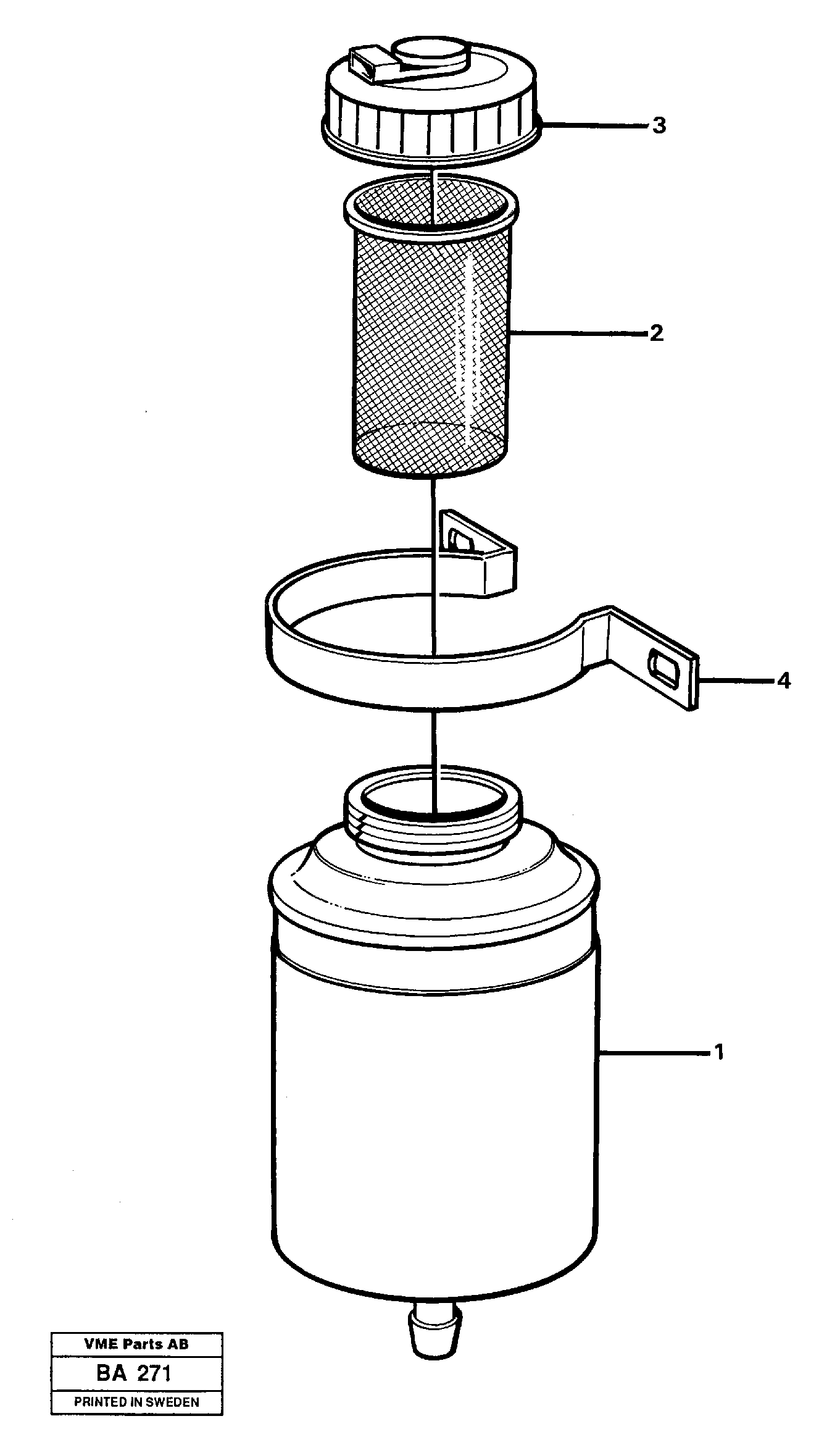 Reservoir, tractor — volvo parts diagram