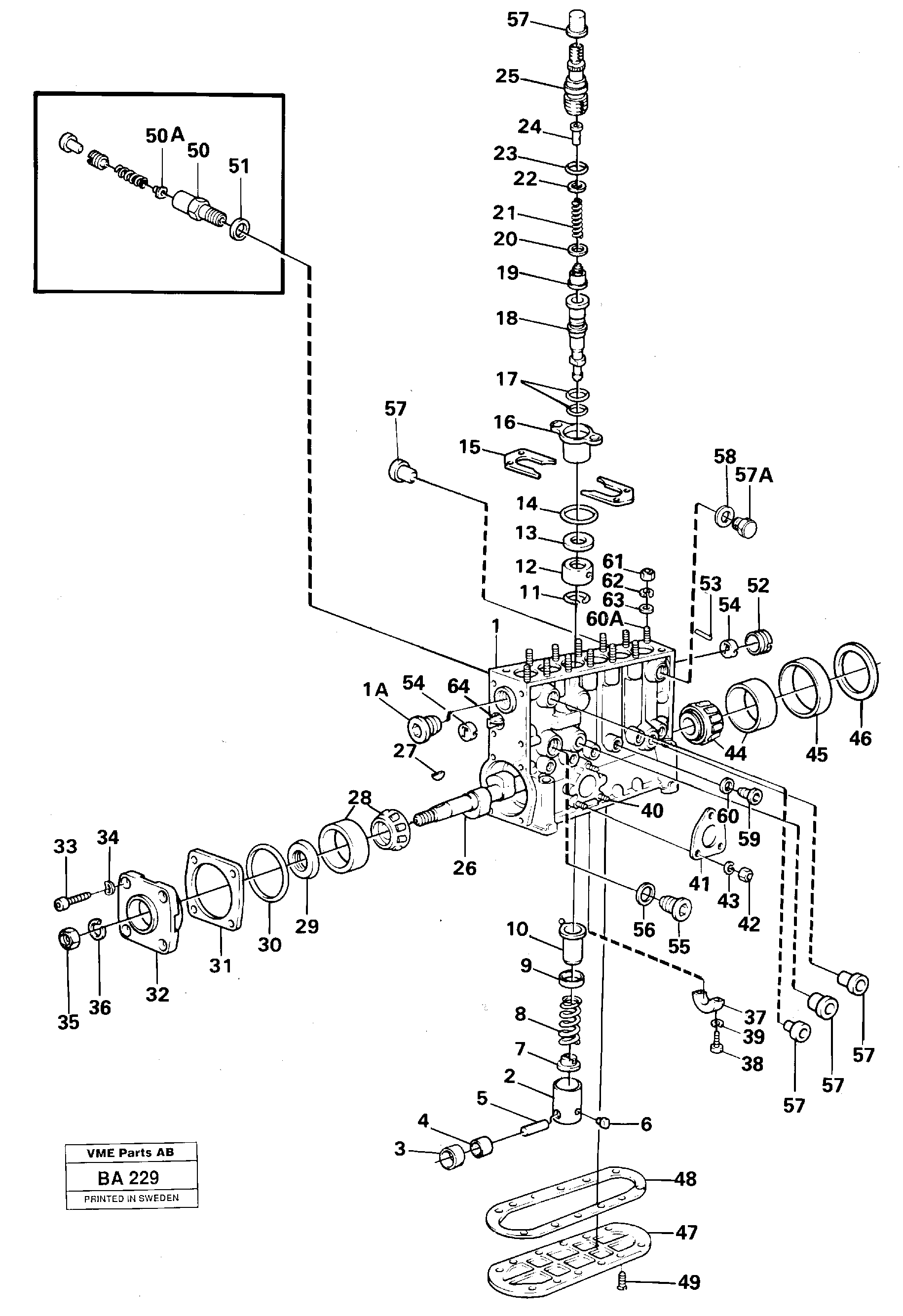 Injection pump  STD — volvo parts diagram