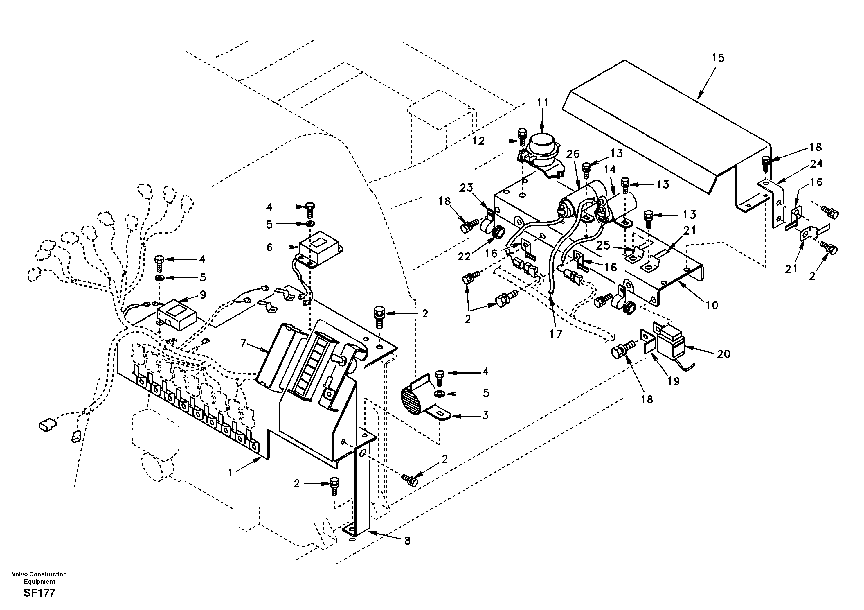 Electrical distribution box — volvo parts diagram