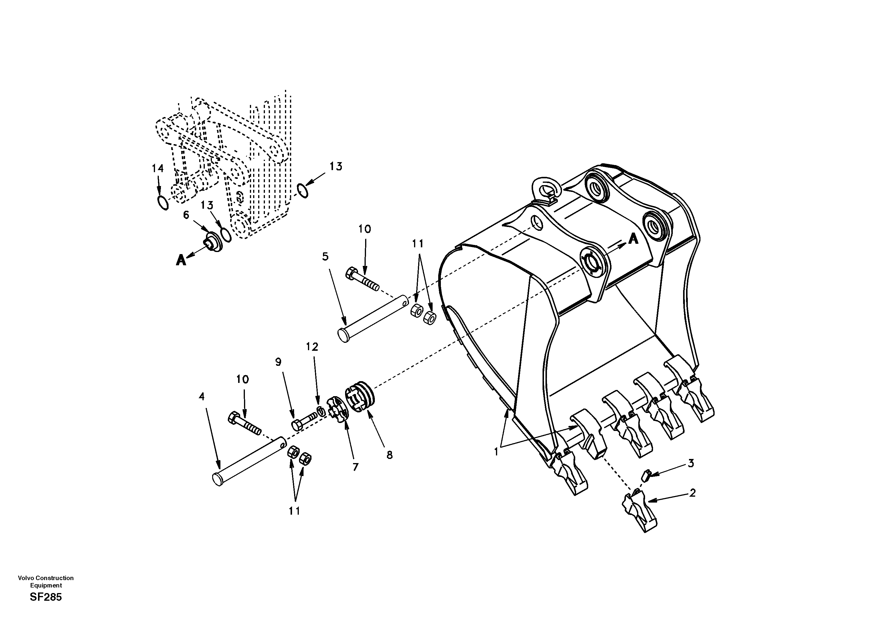 Bucket — volvo parts diagram