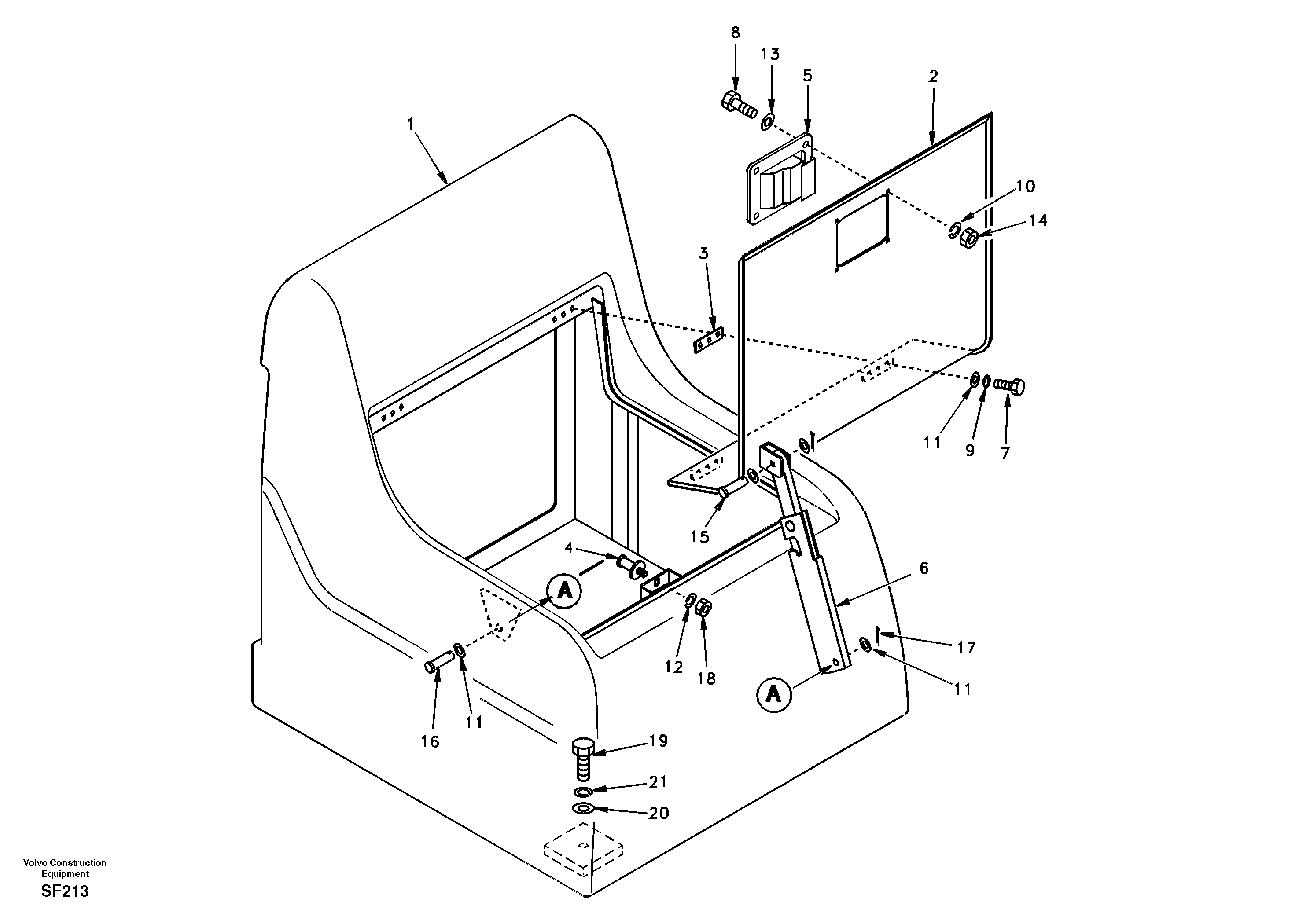 Tool box, cowl — volvo parts diagram