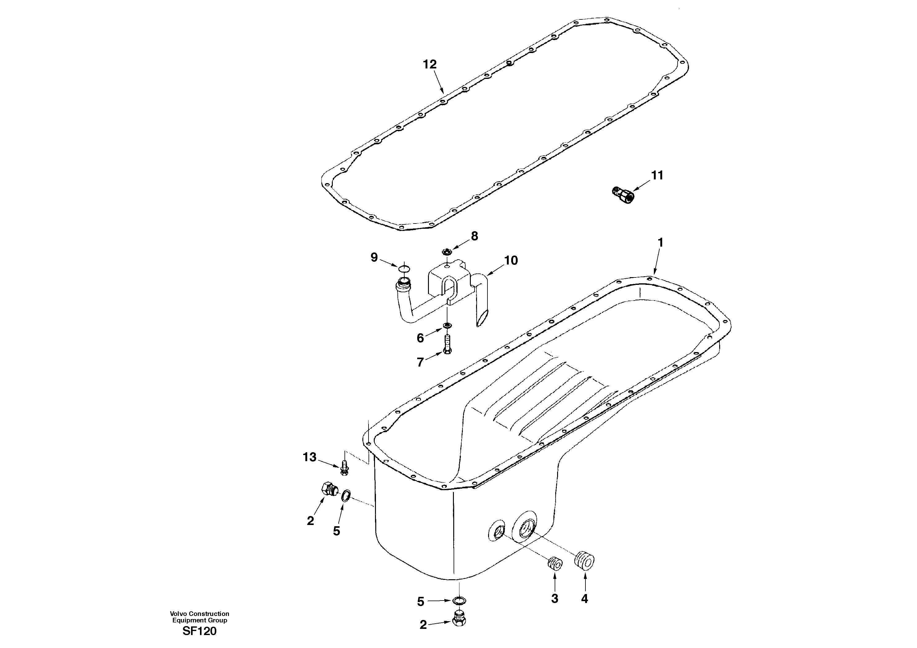 Oil sump — volvo parts diagram