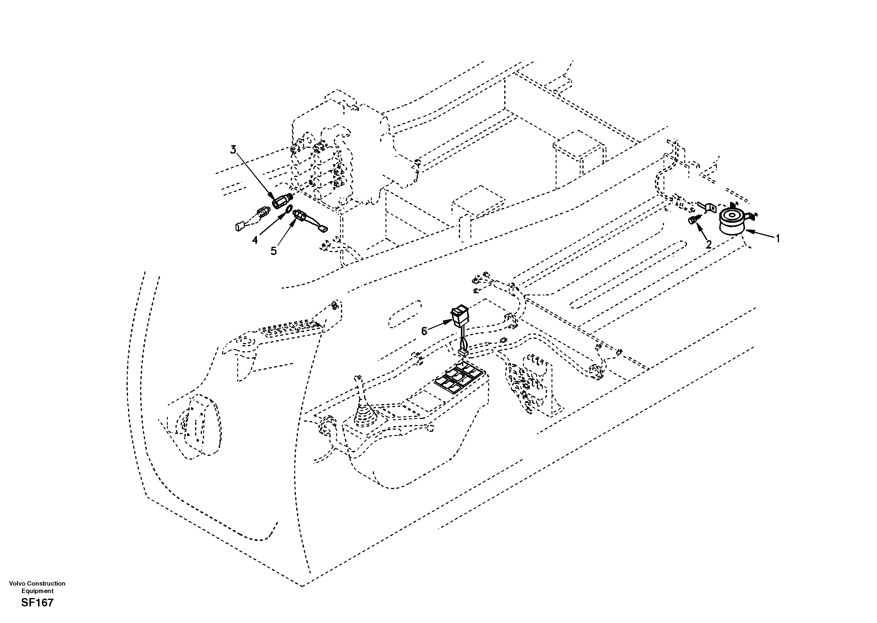 Back-up warning unit — volvo parts diagram