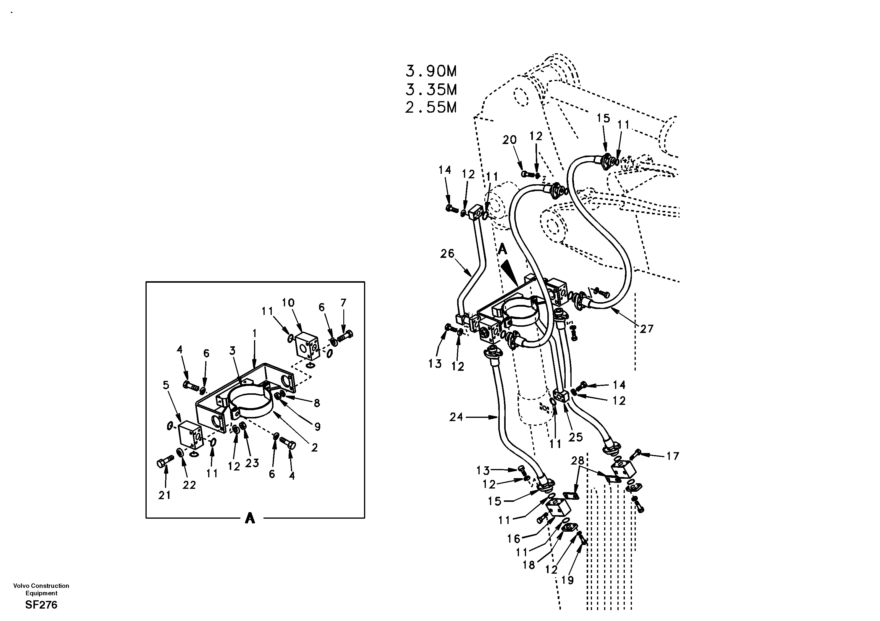 Working hydraulic, clamshell — volvo parts diagram