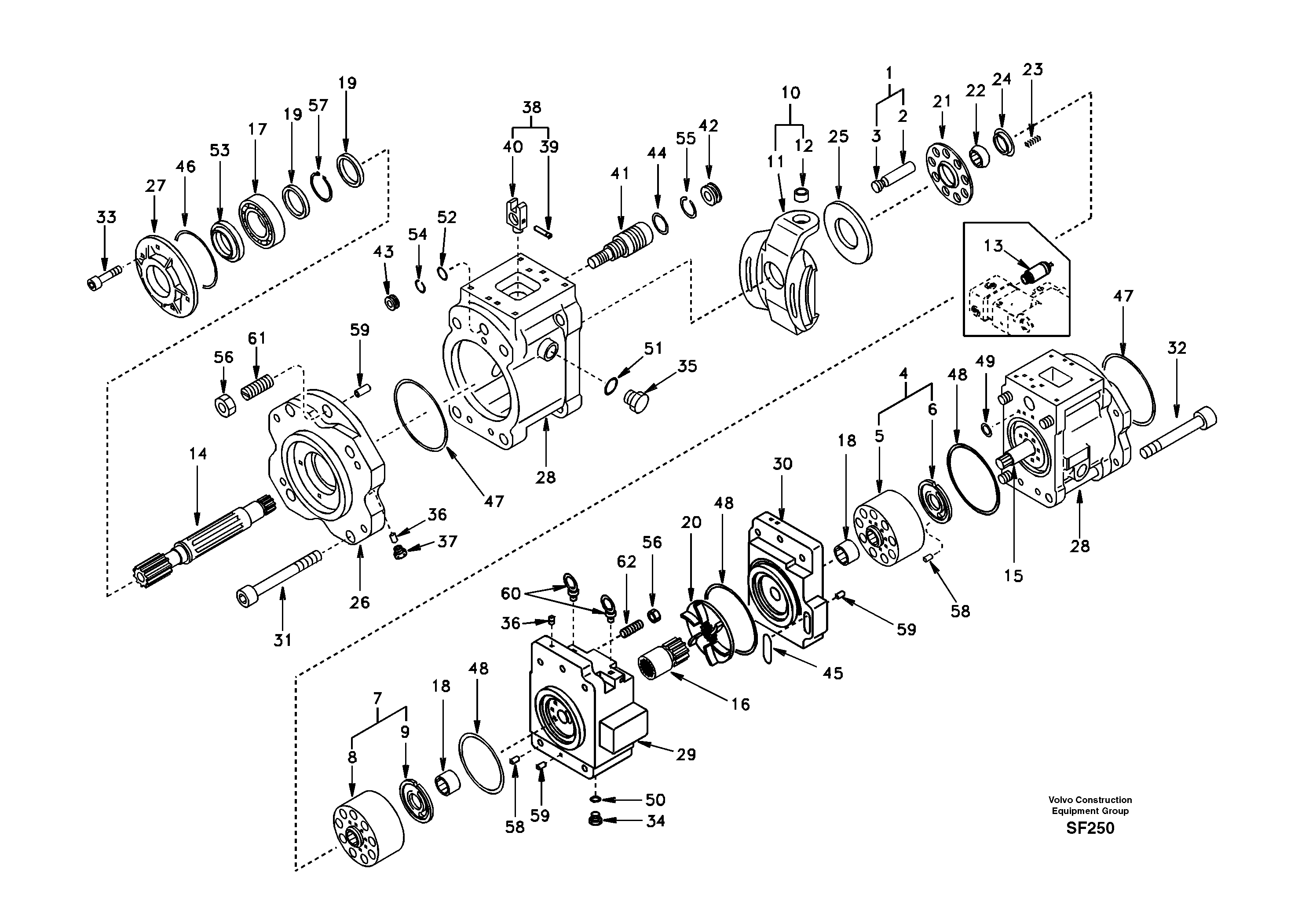 Hydraulic pump — volvo parts diagram