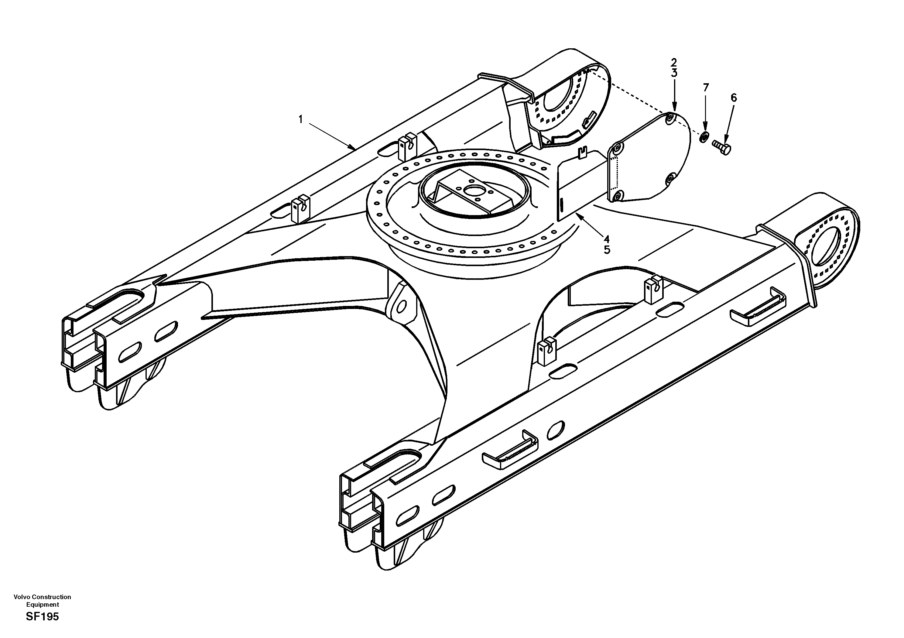 Undercarriage frame — volvo parts diagram