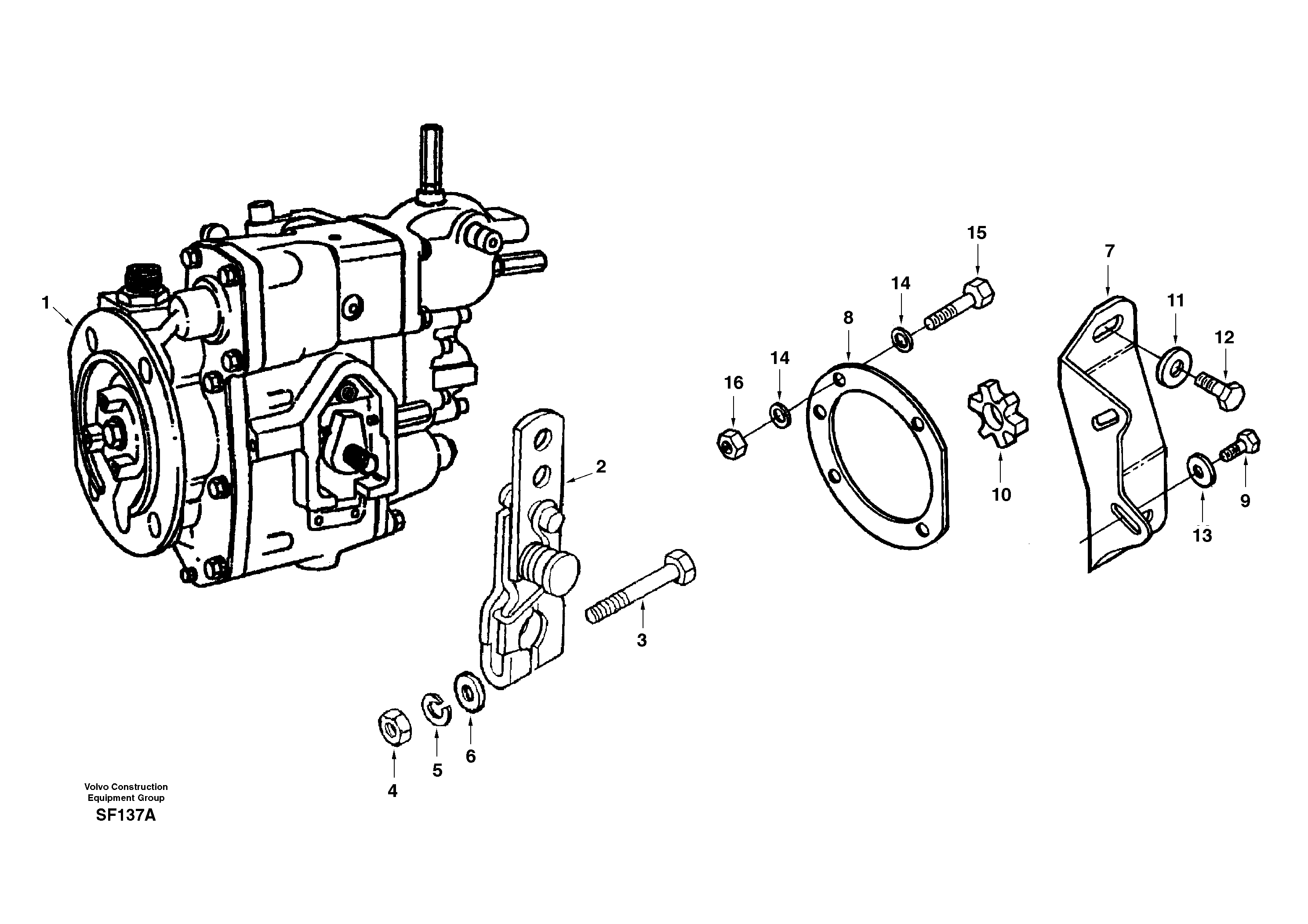 Injection pump — volvo parts diagram