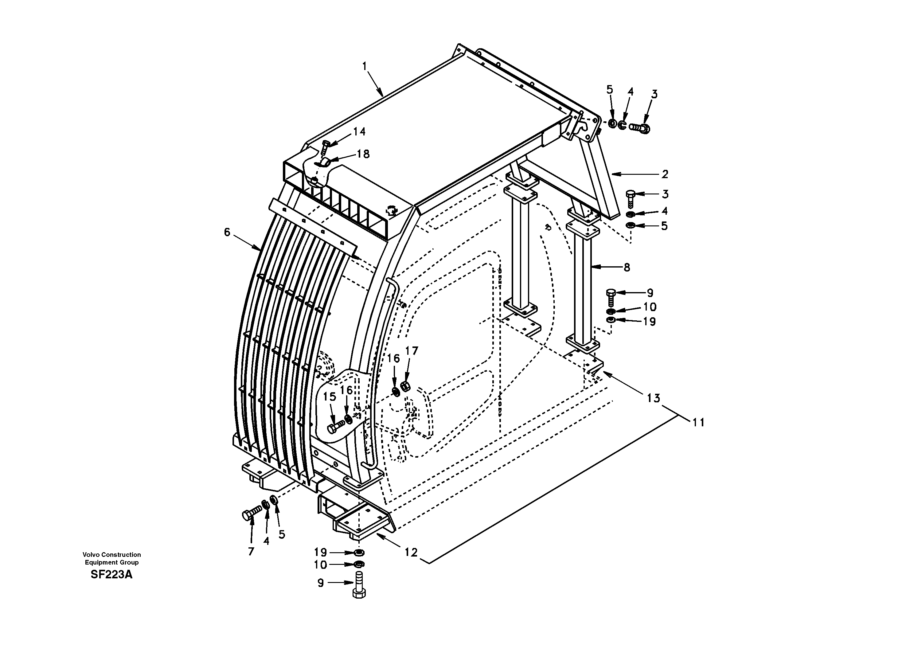 Falling object guards — volvo parts diagram