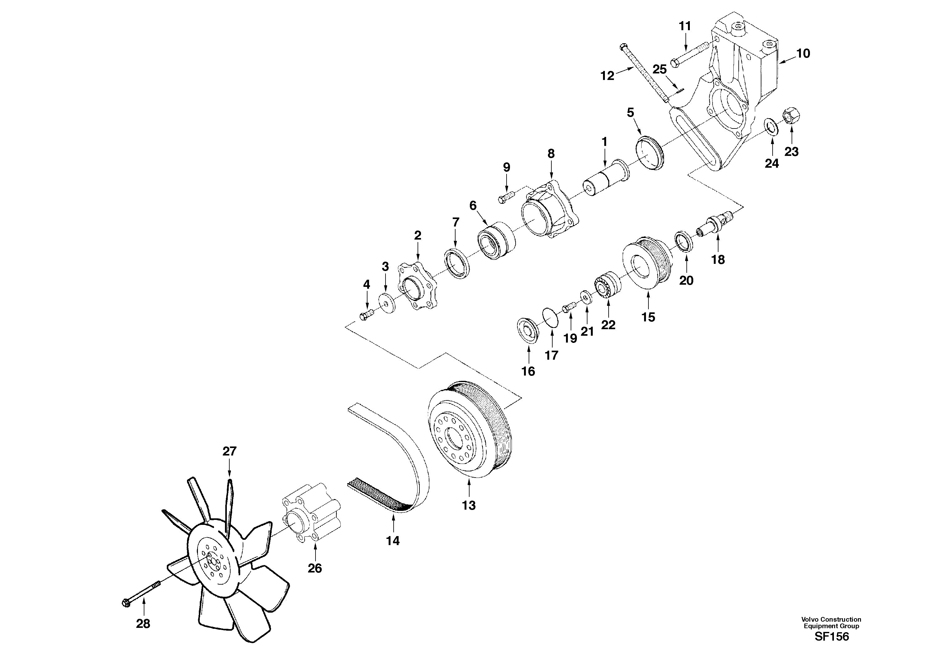 Fan drive — volvo parts diagram