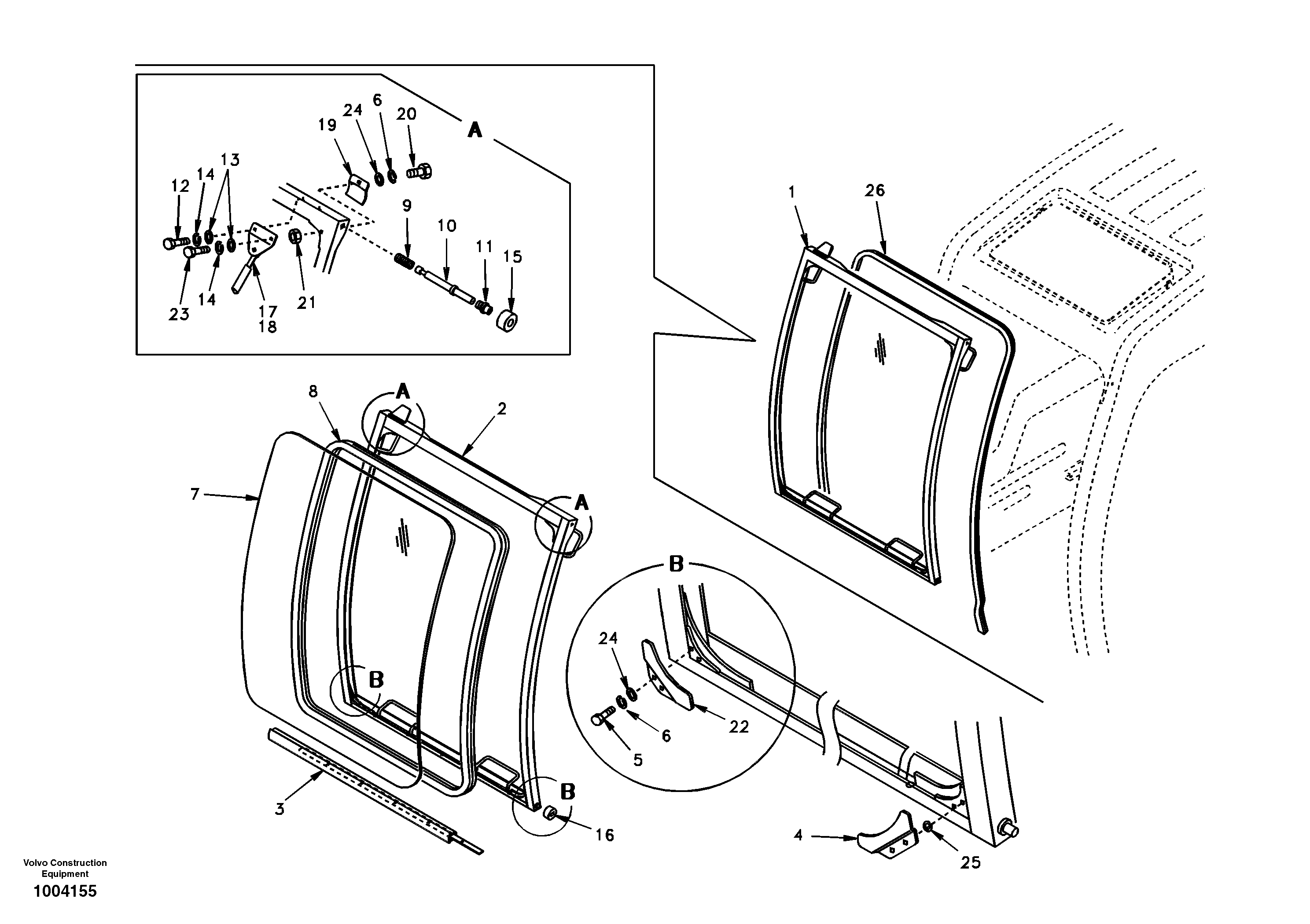 Windshield — volvo parts diagram