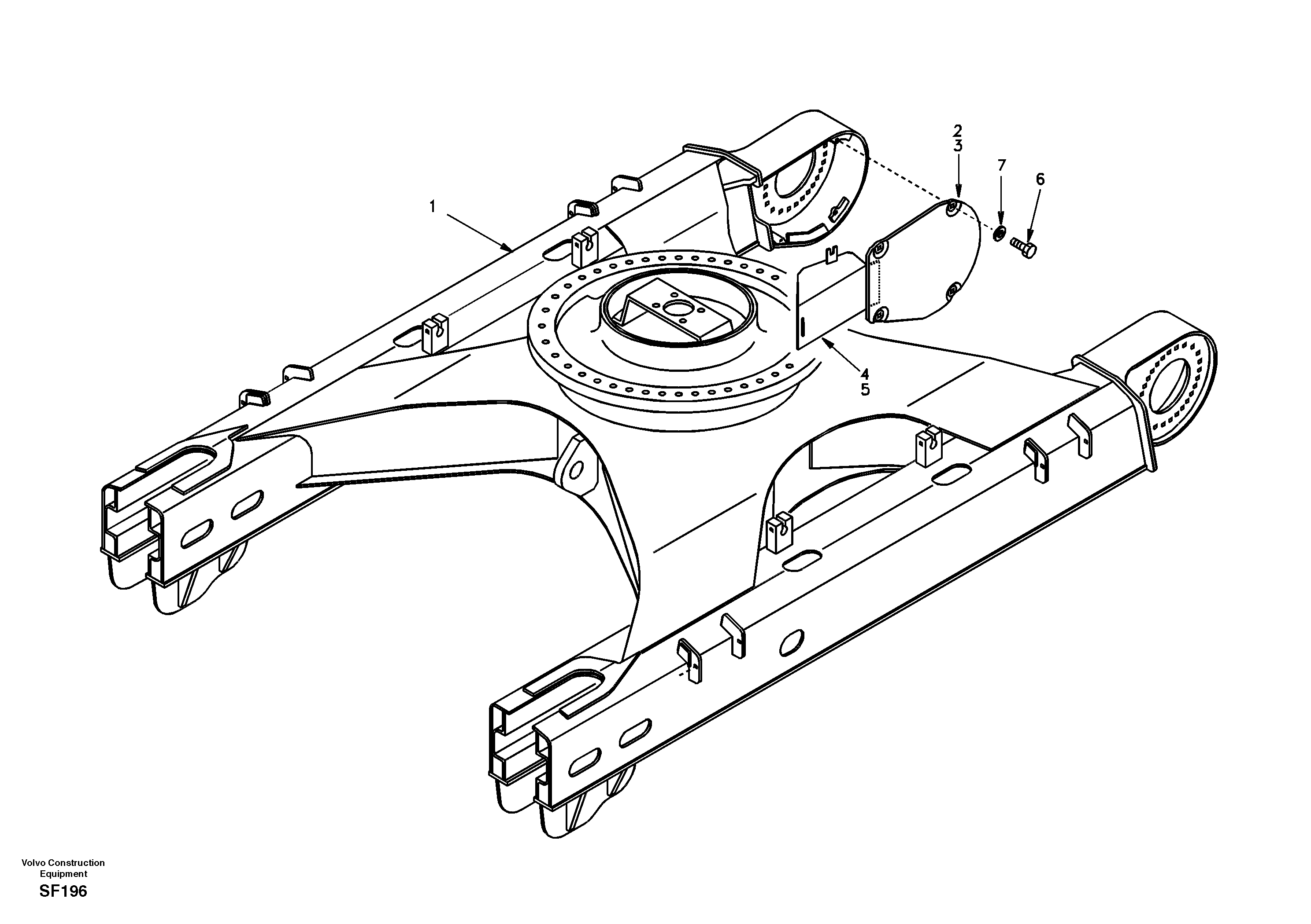 Undercarriage frame — volvo parts diagram