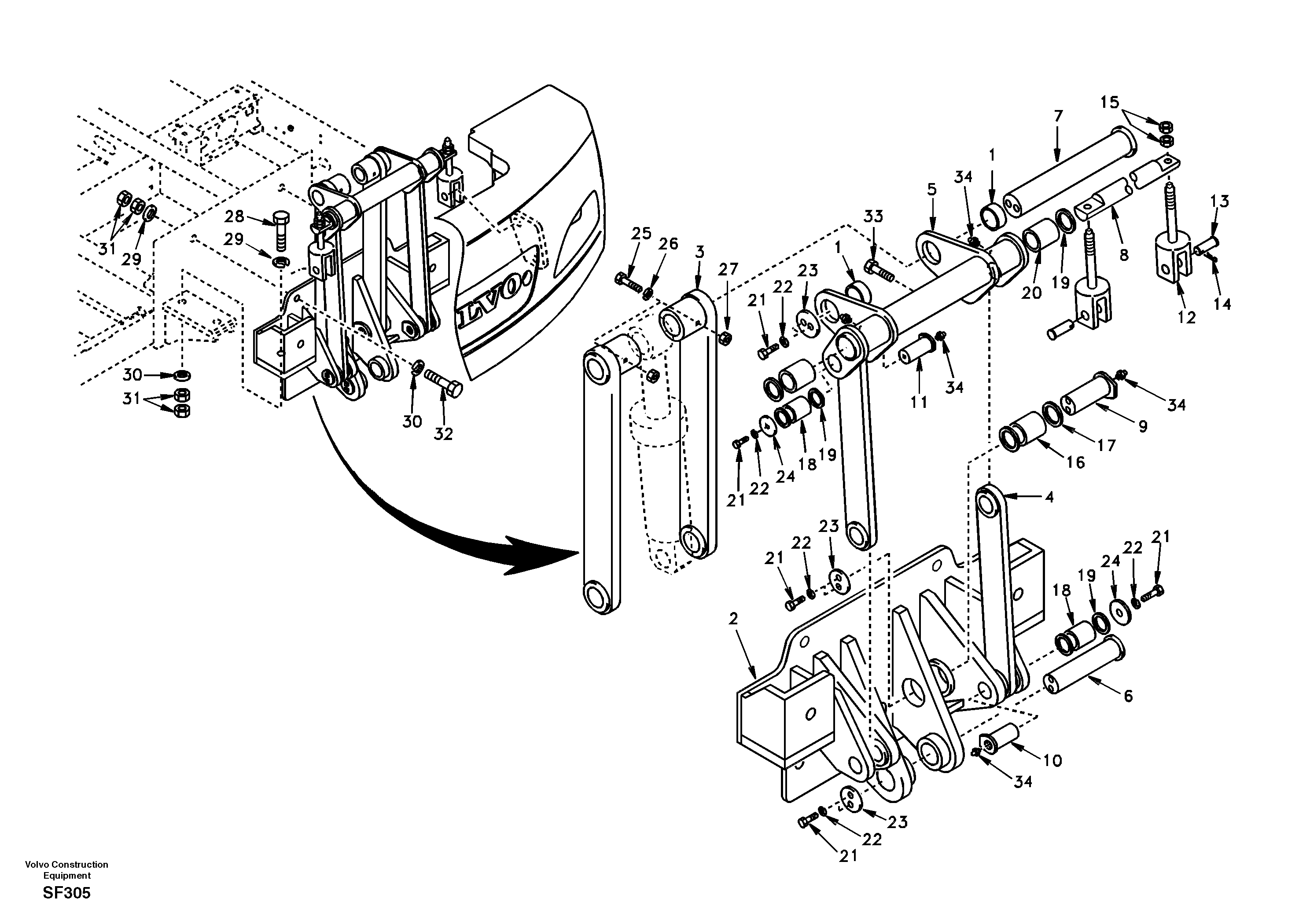 Removal Counterweight, Assembly — volvo parts diagram