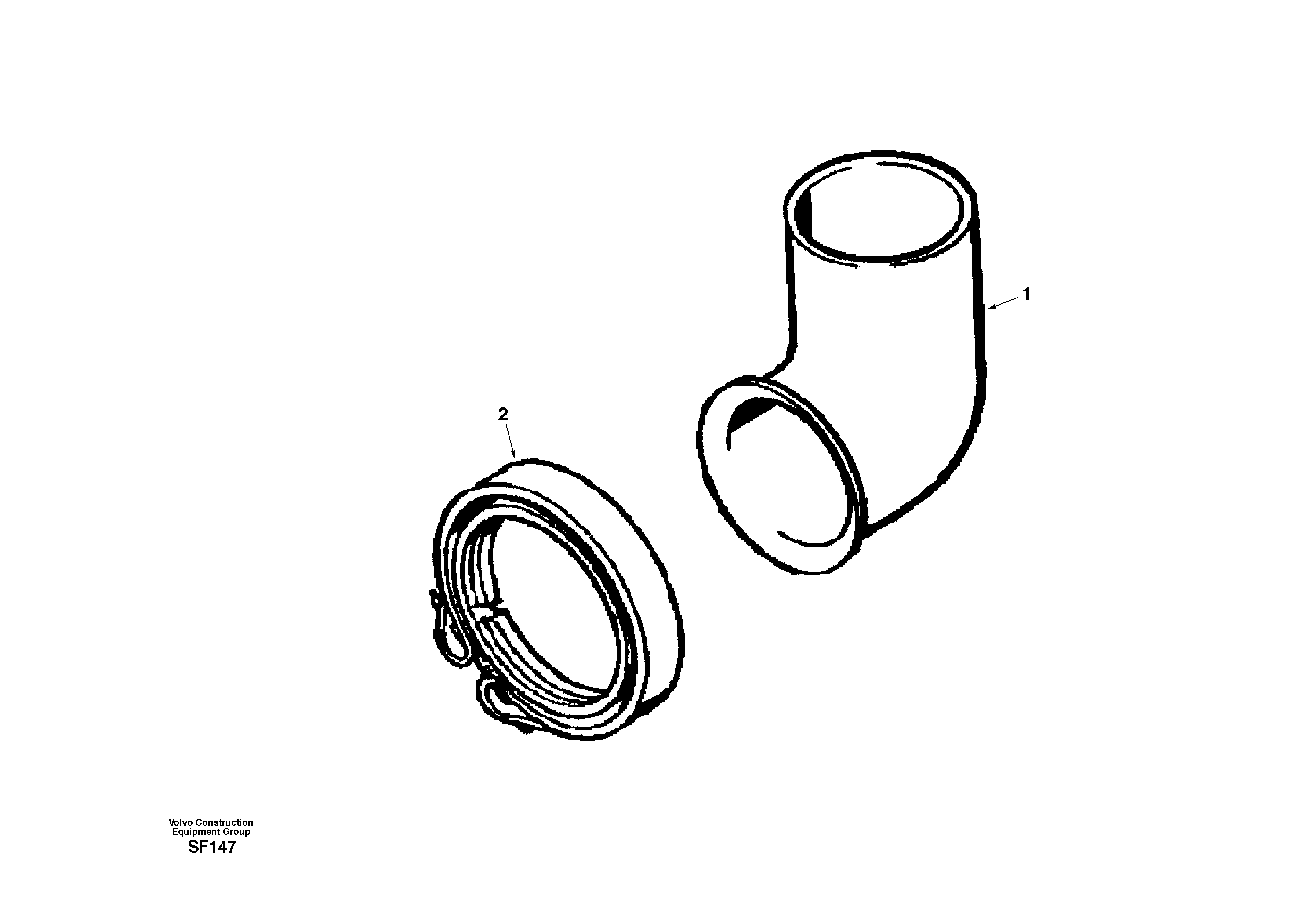 Exhaust connection — volvo parts diagram