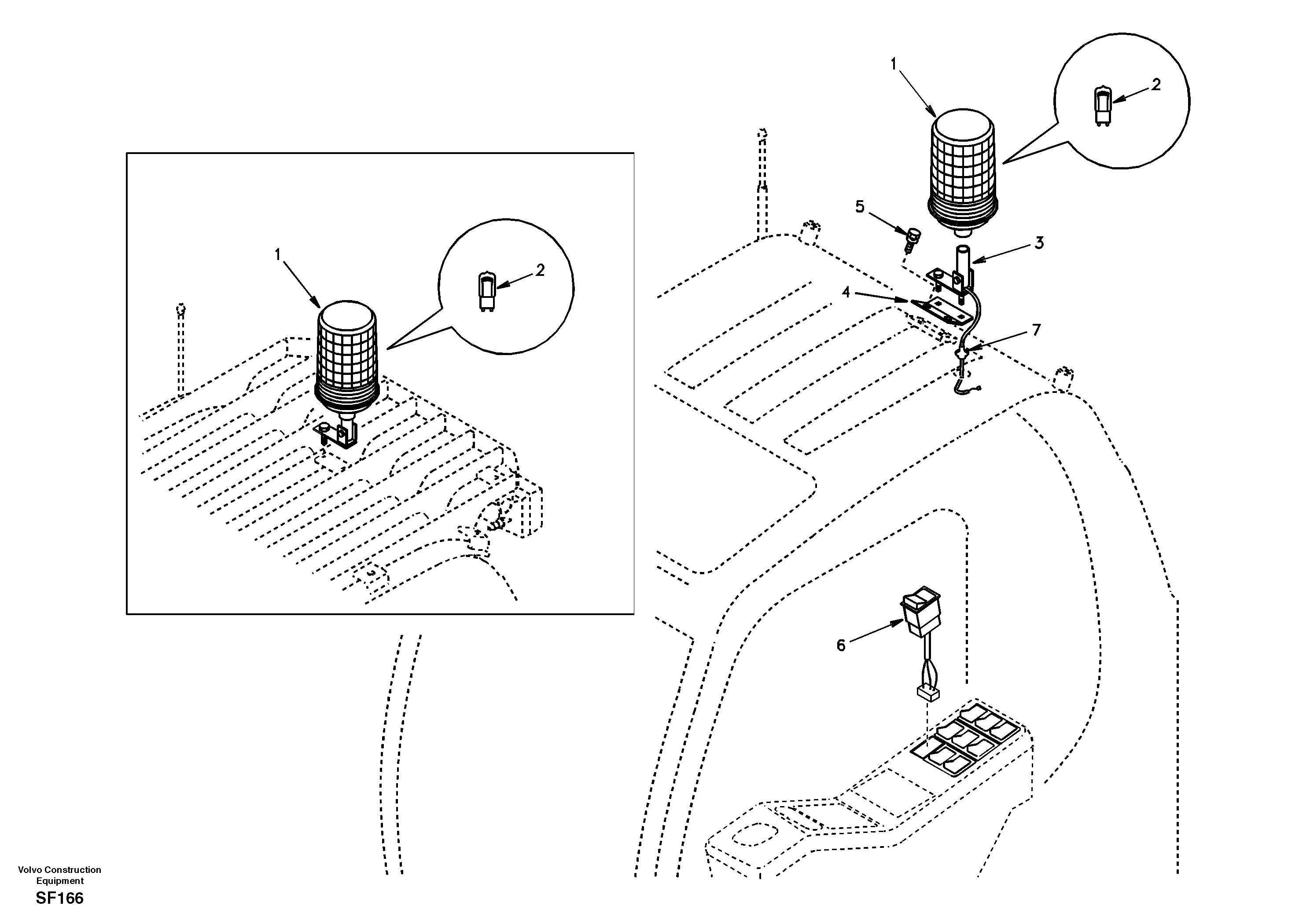 Rotating beacon — volvo parts diagram