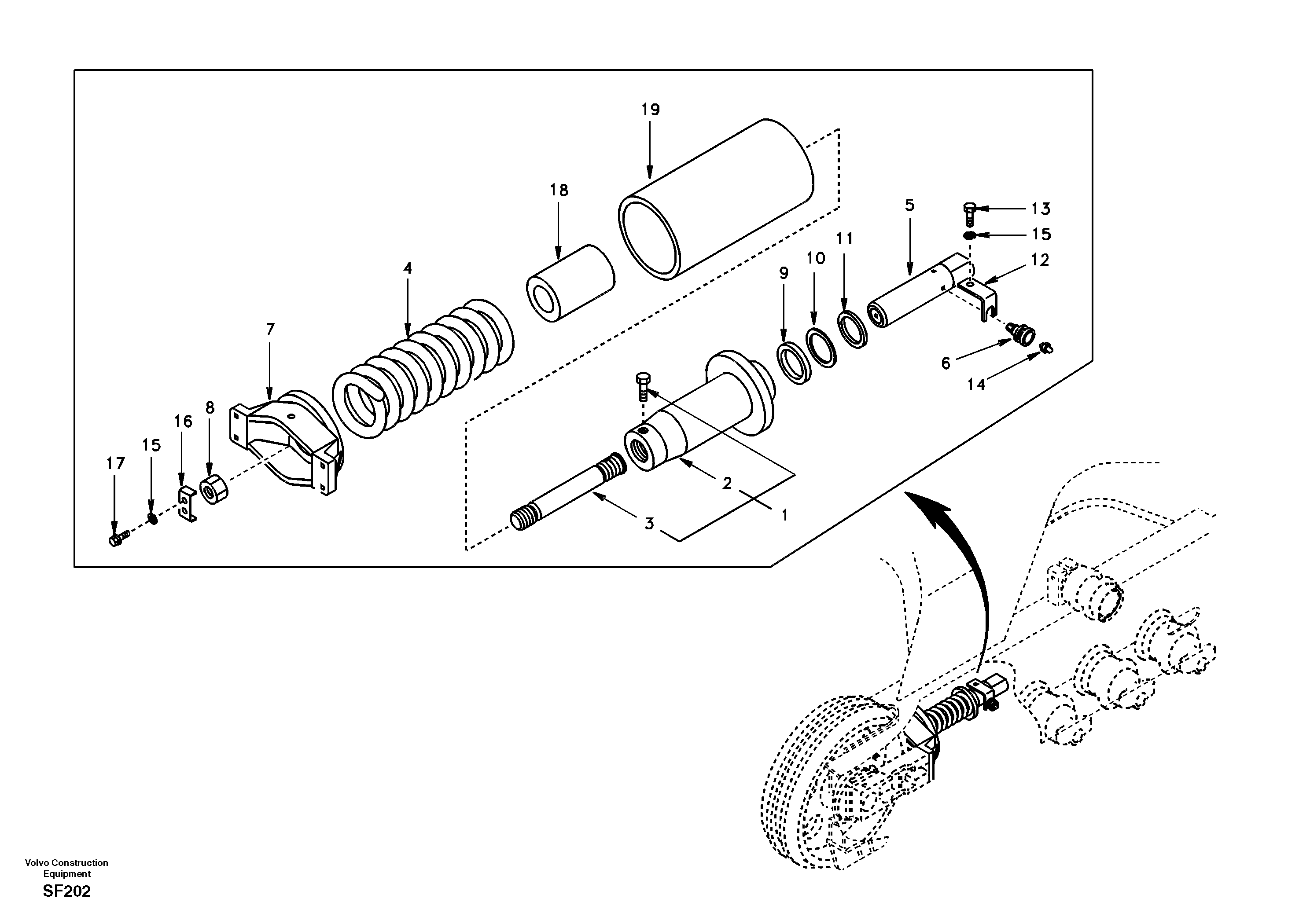 Undercarriage, spring package — volvo parts diagram