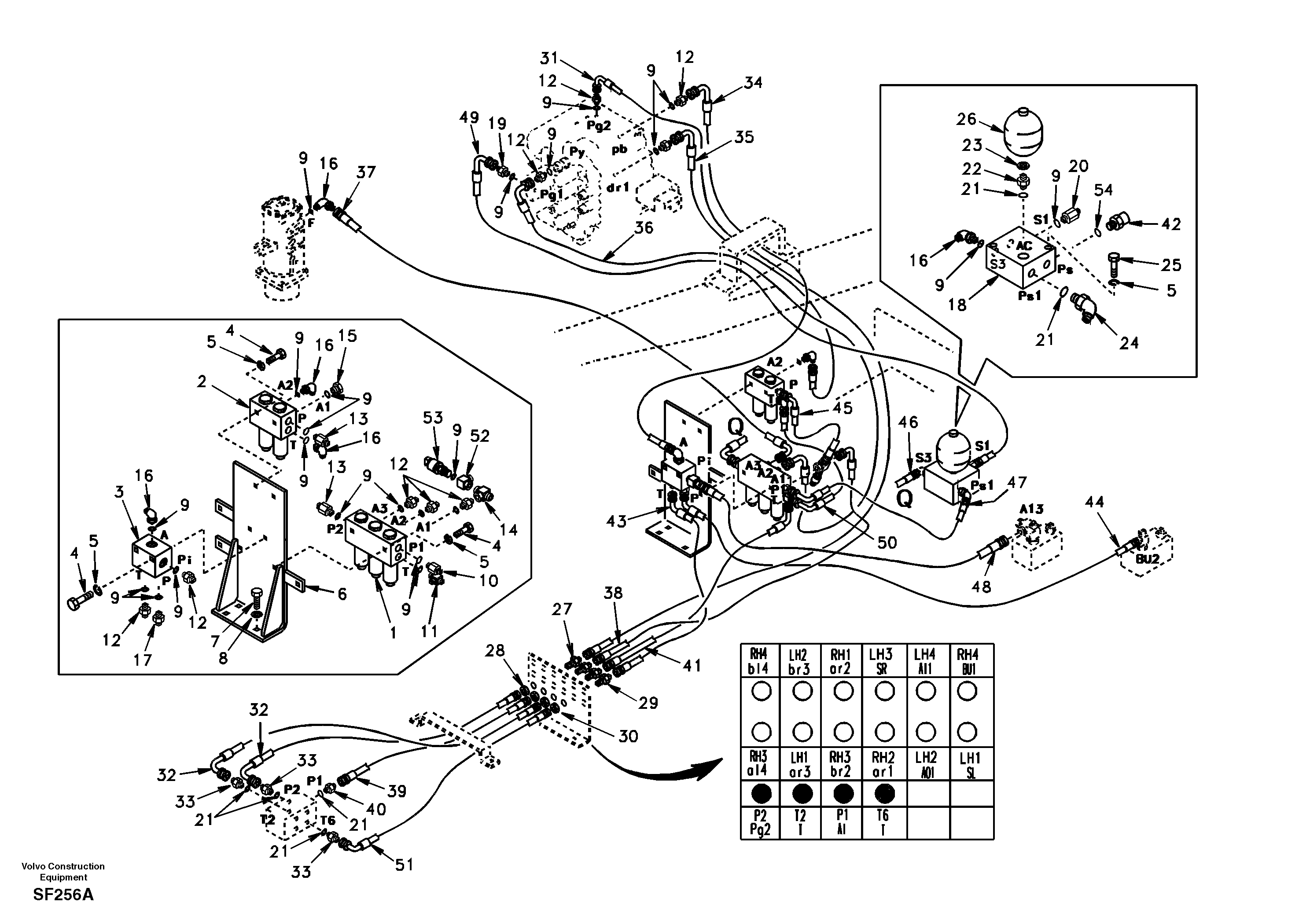 Servo system, control valve to solenoid valve — volvo parts diagram