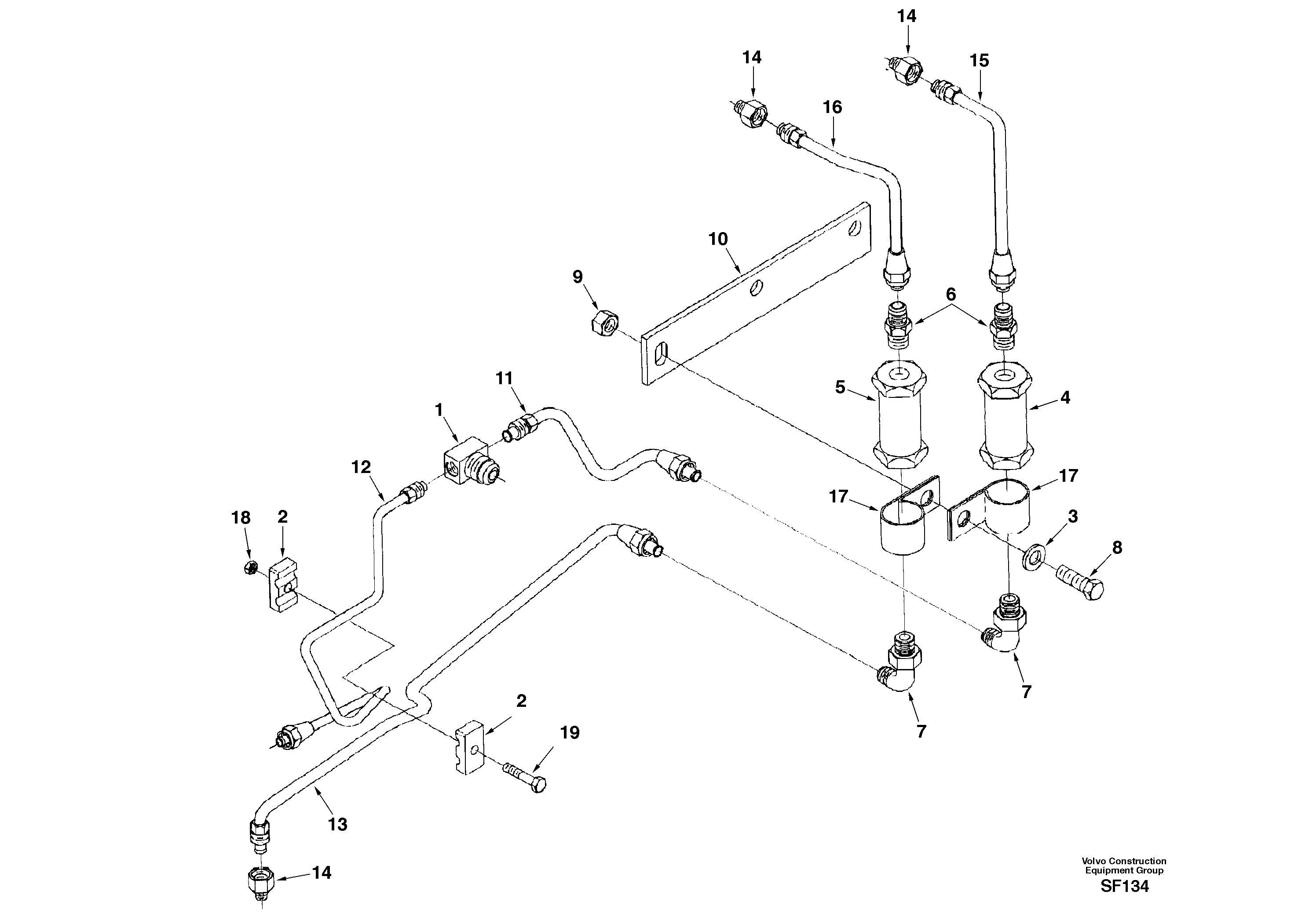 Fuel pipes-injector — volvo parts diagram