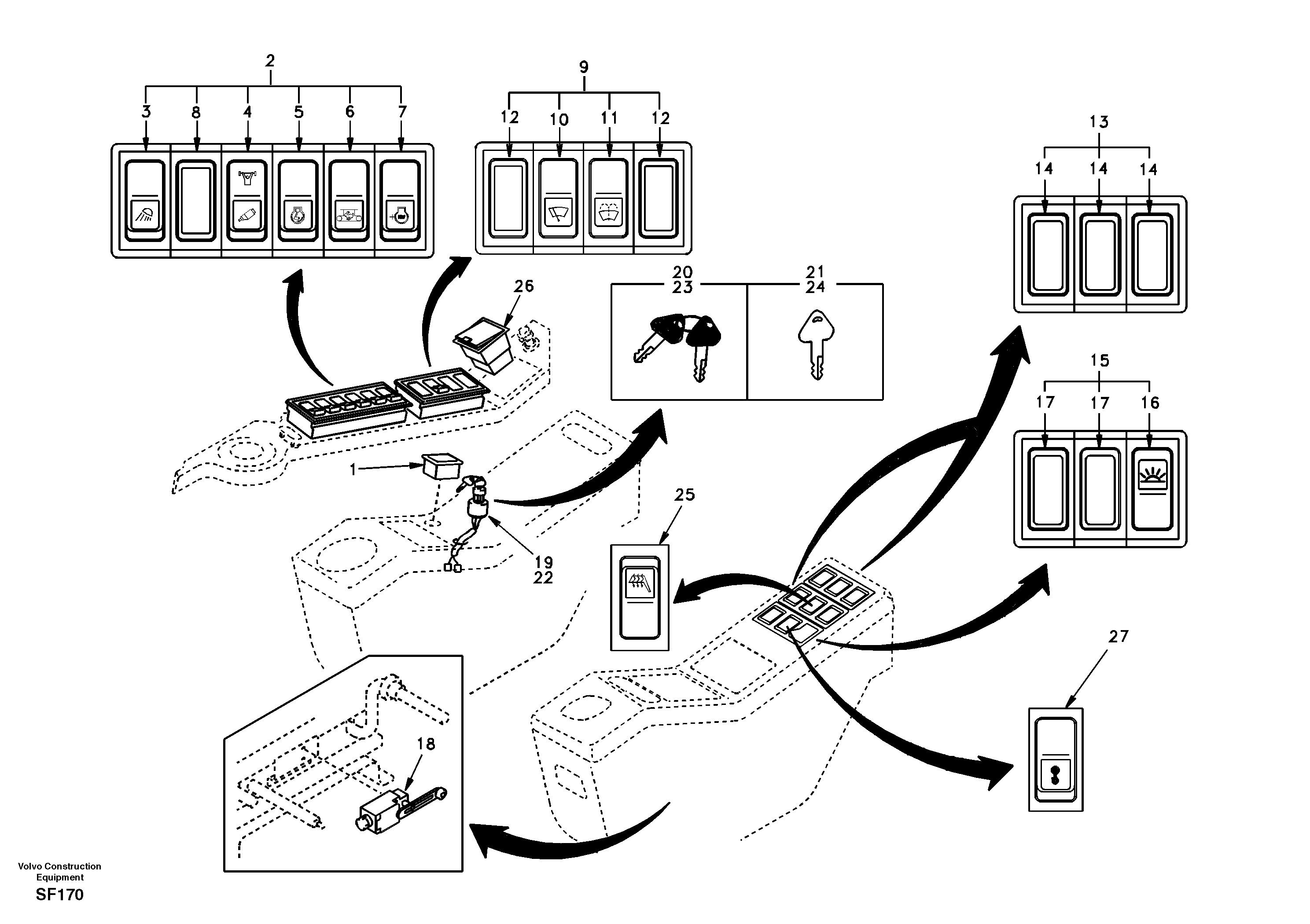 Switch — volvo parts diagram