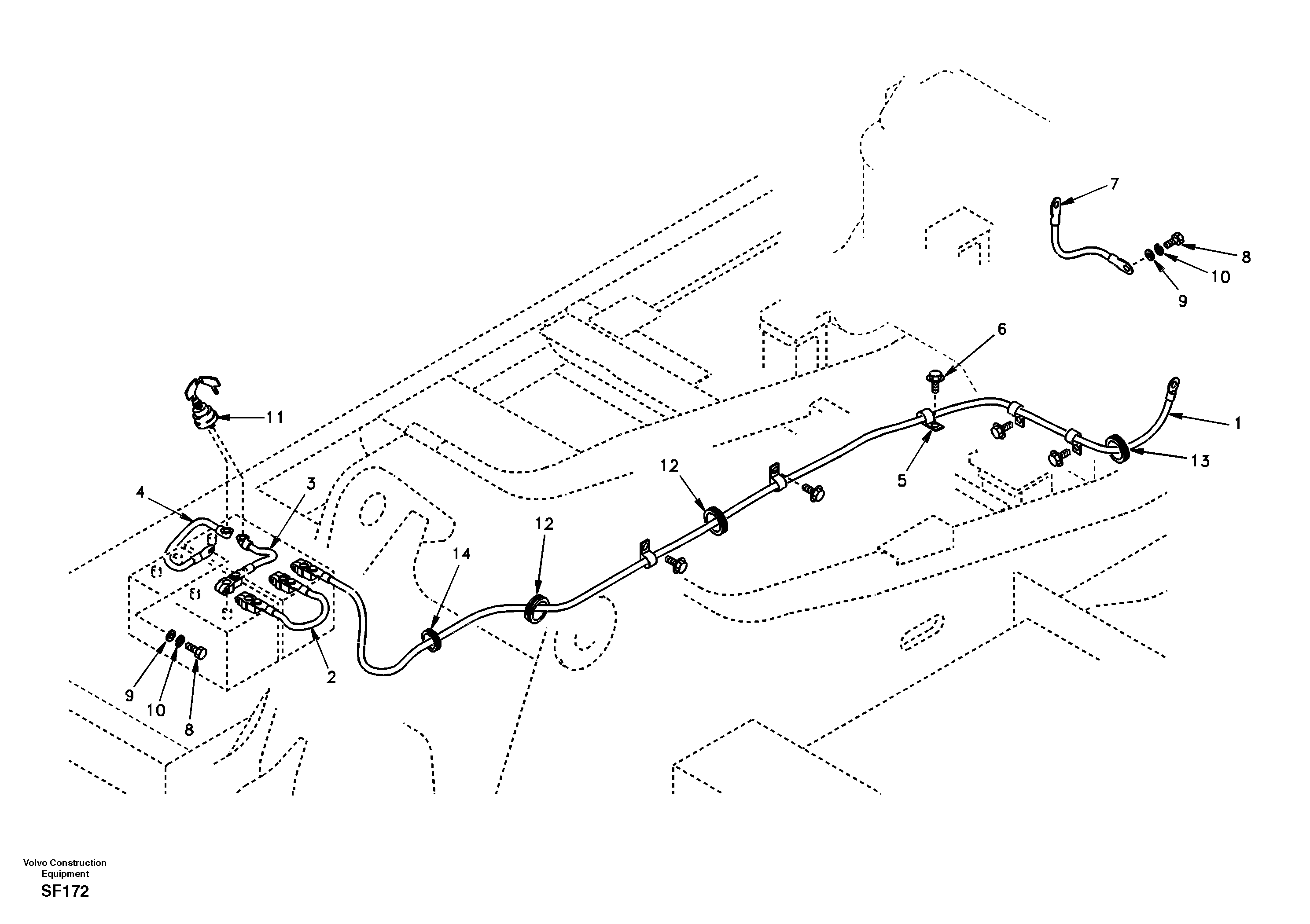 Cables, battery — volvo parts diagram