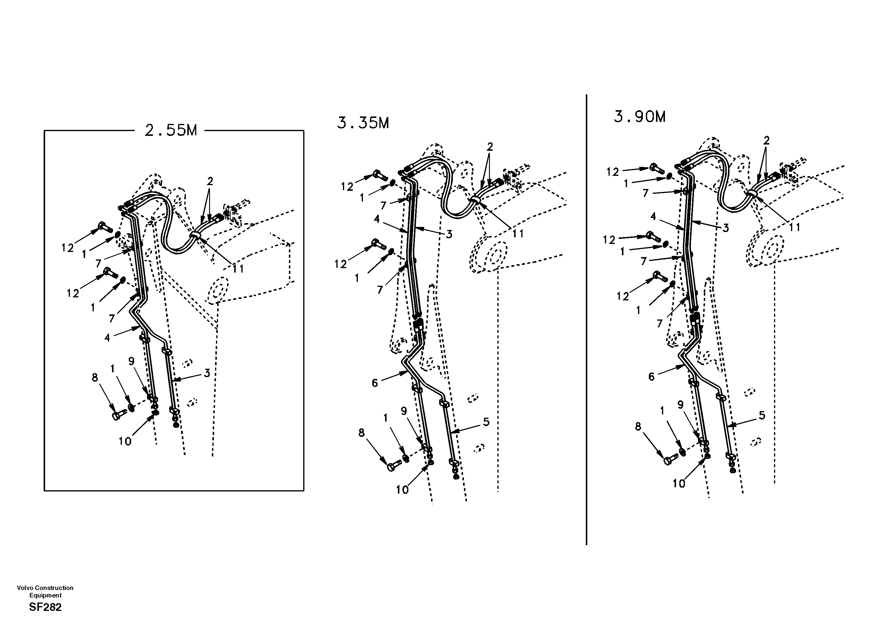 Rotator hydraulic, dipper arm — volvo parts diagram