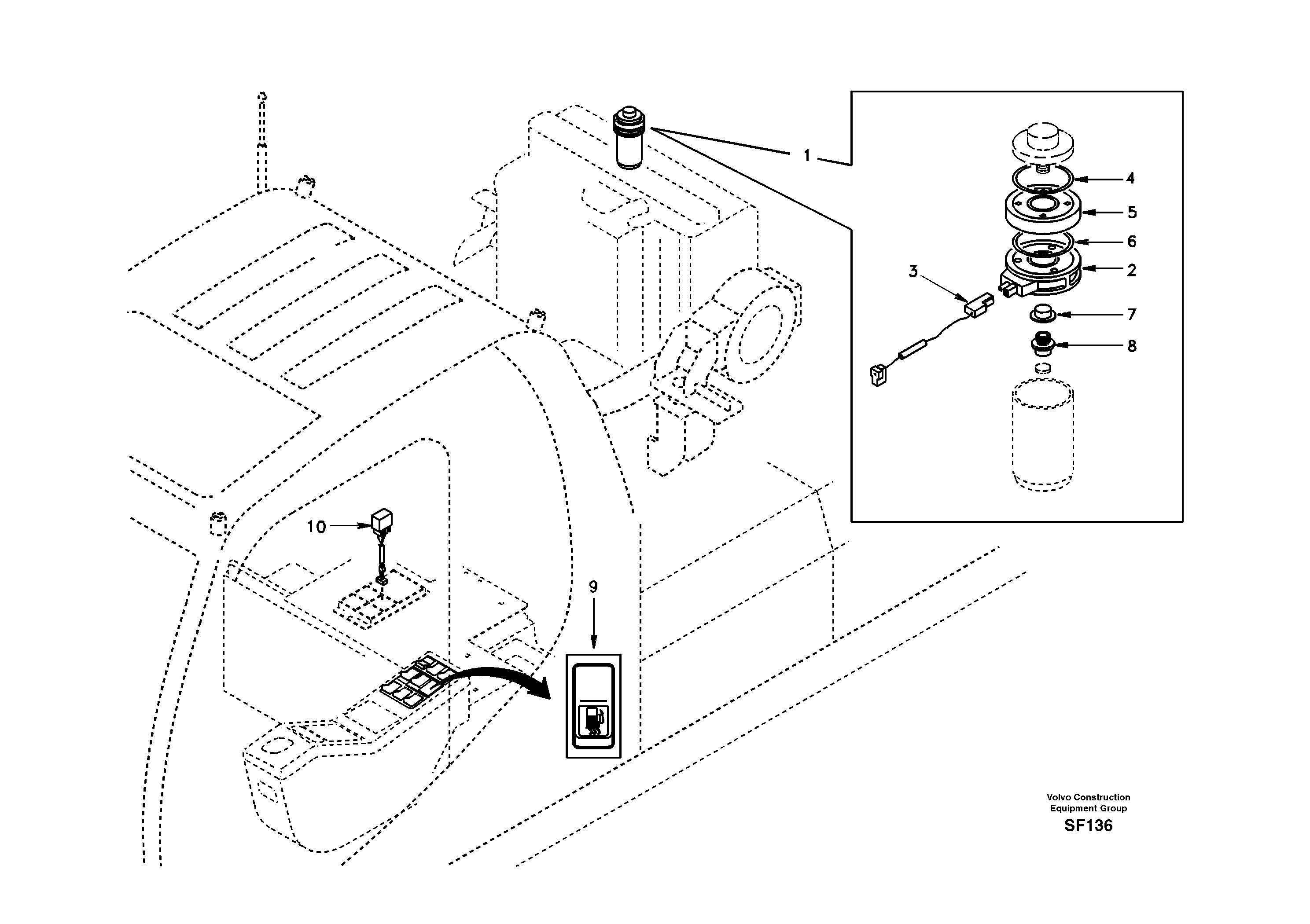 Fuel line, fuel heater — volvo parts diagram