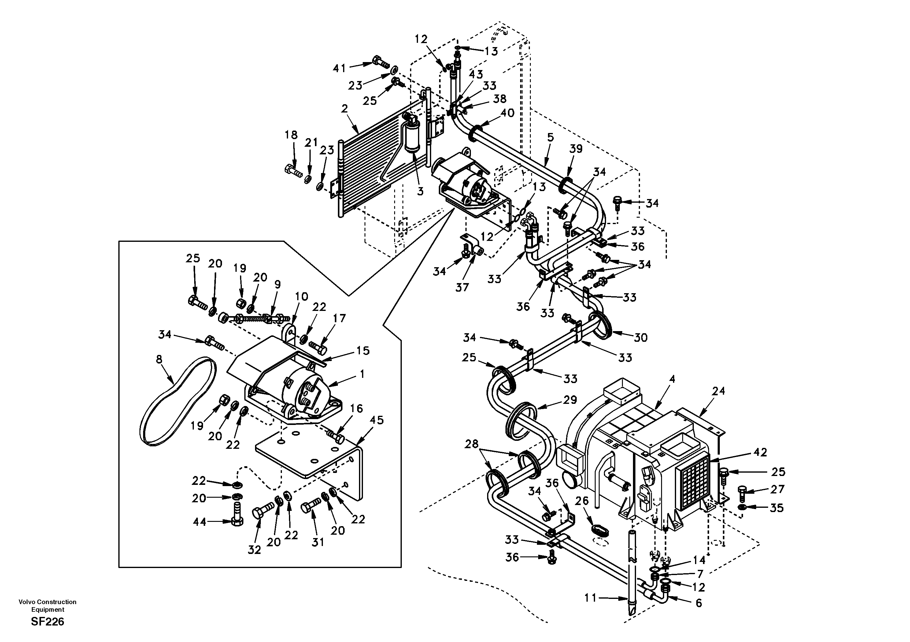Air conditioning unit line — volvo parts diagram