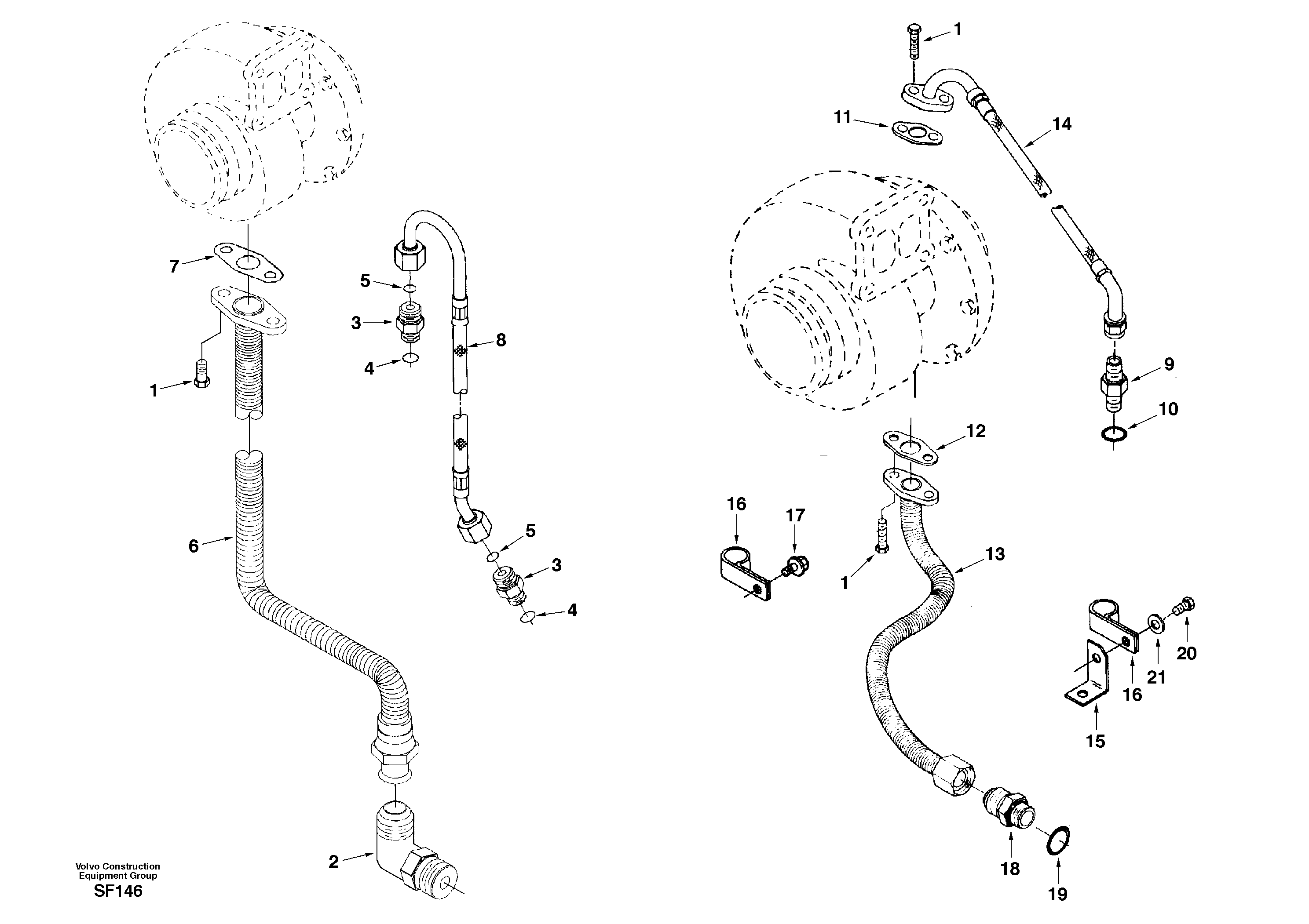 Turbocharger, plumbing — volvo parts diagram