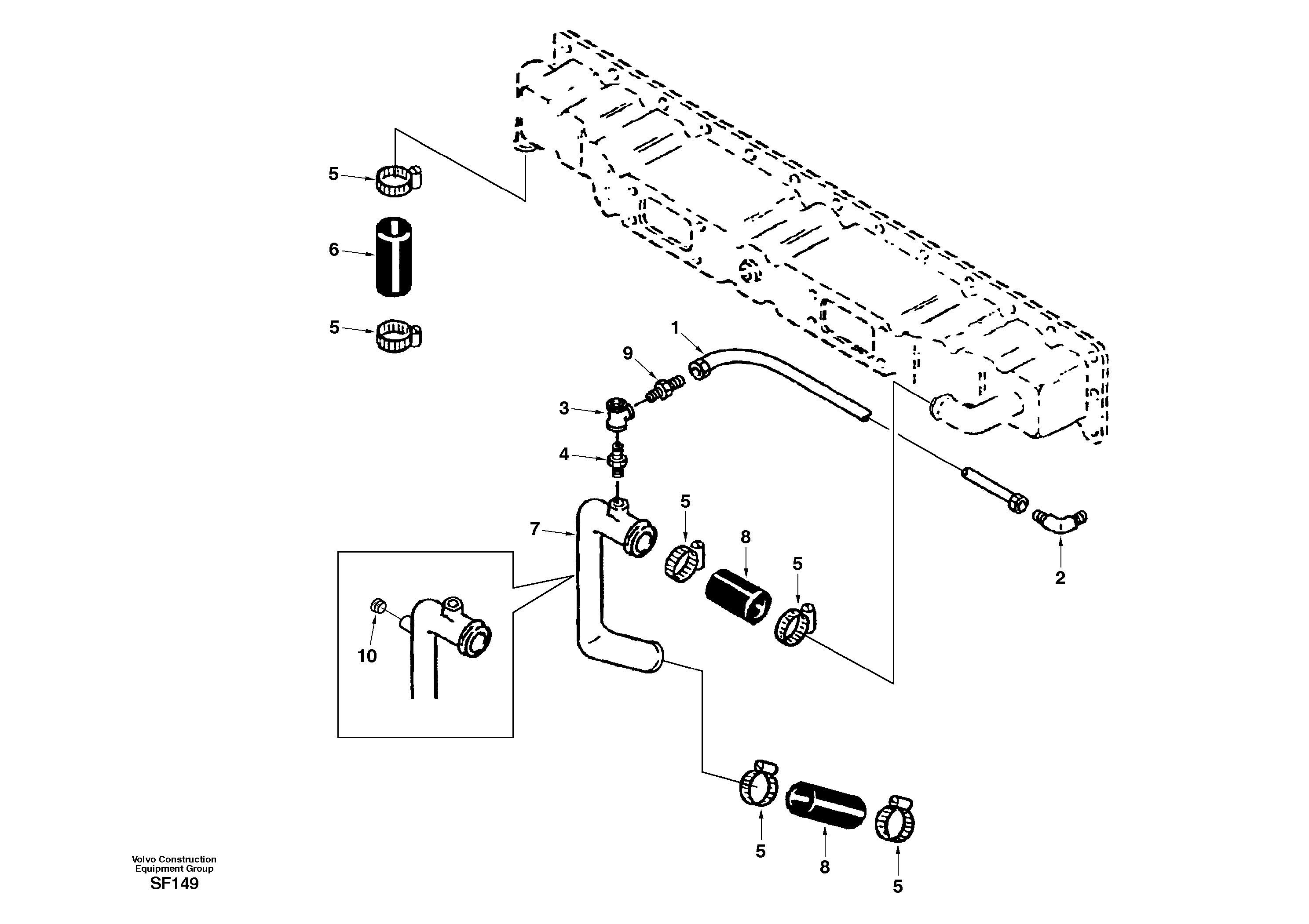 Charge air cooler, plumbing — volvo parts diagram