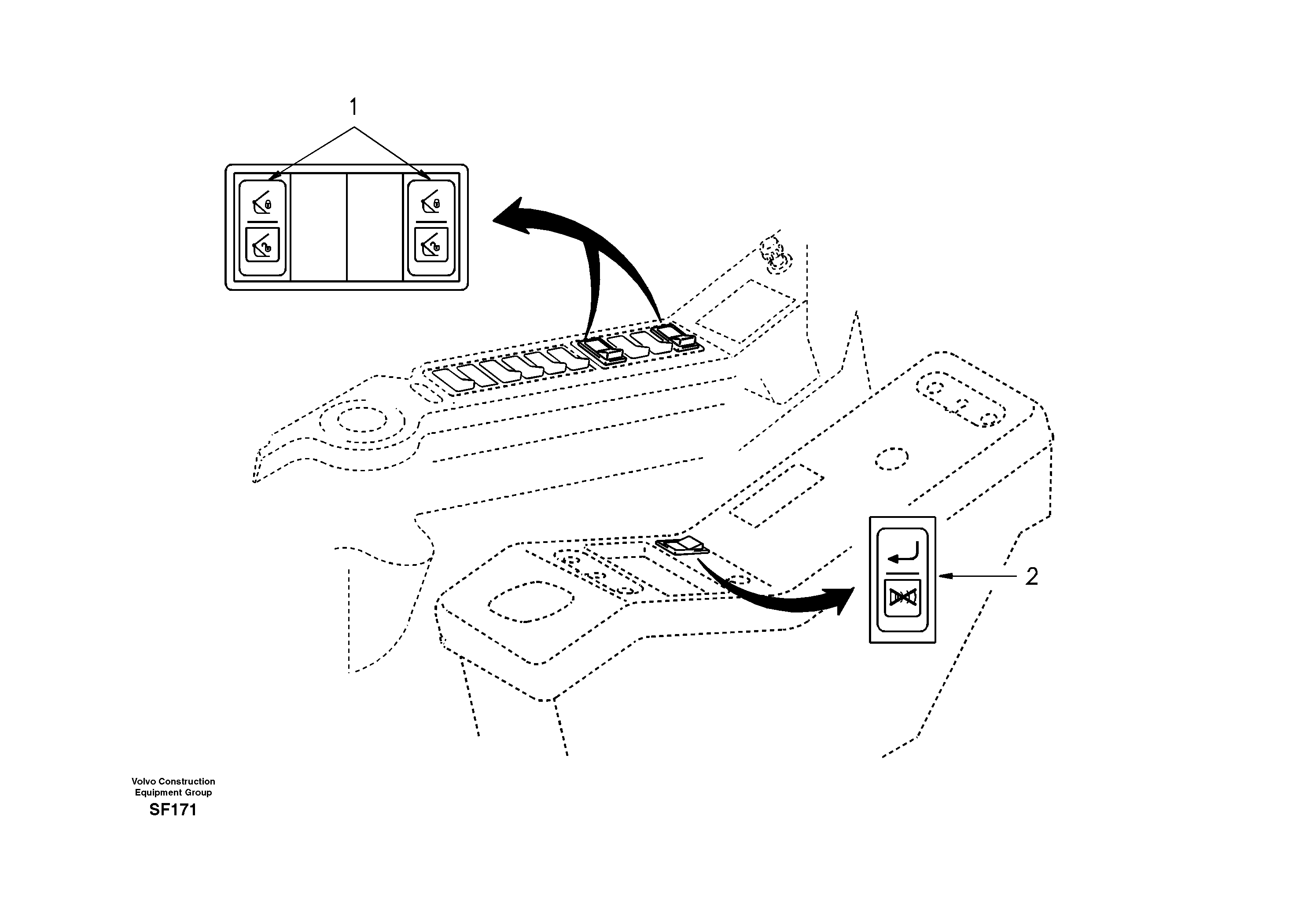 Switch, quickfit control — volvo parts diagram