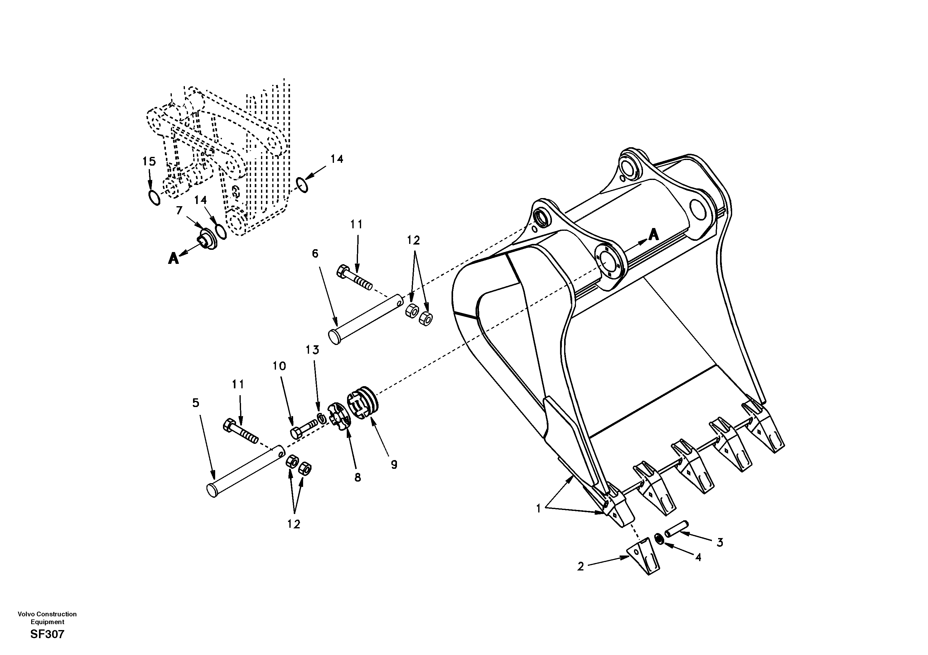 Bucket — volvo parts diagram