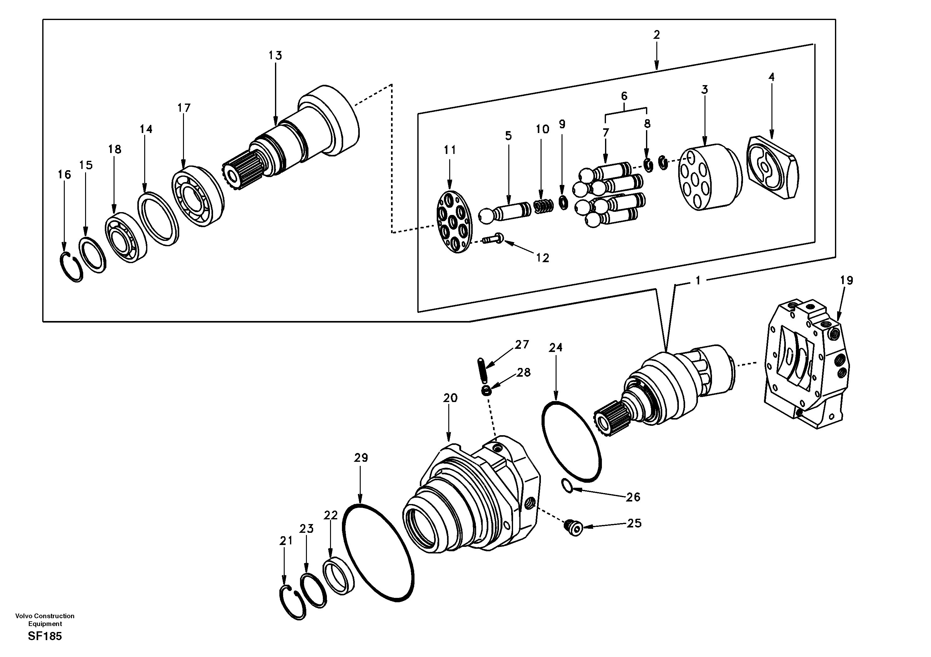 Travel motor — volvo parts diagram