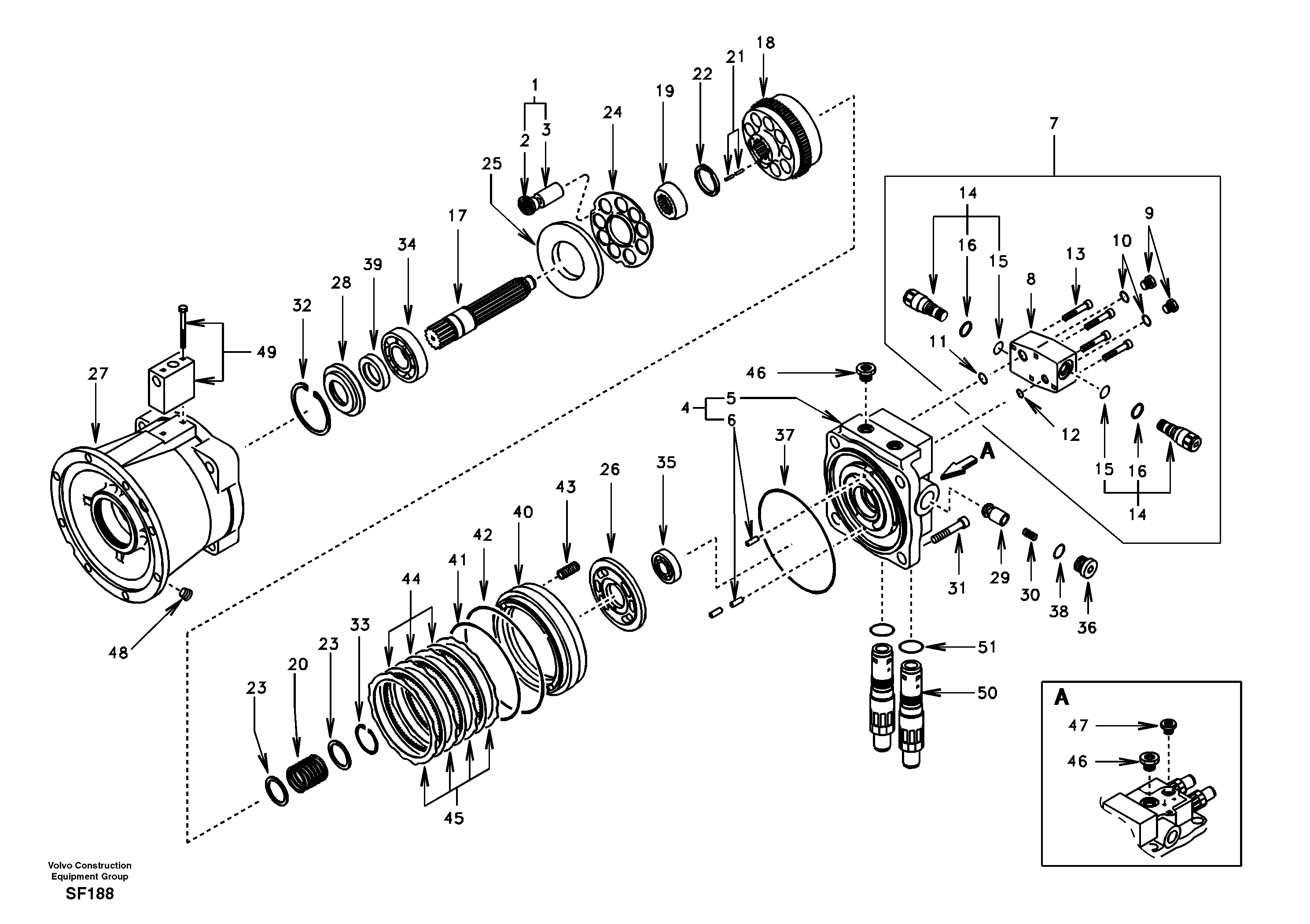 Swing motor — volvo parts diagram