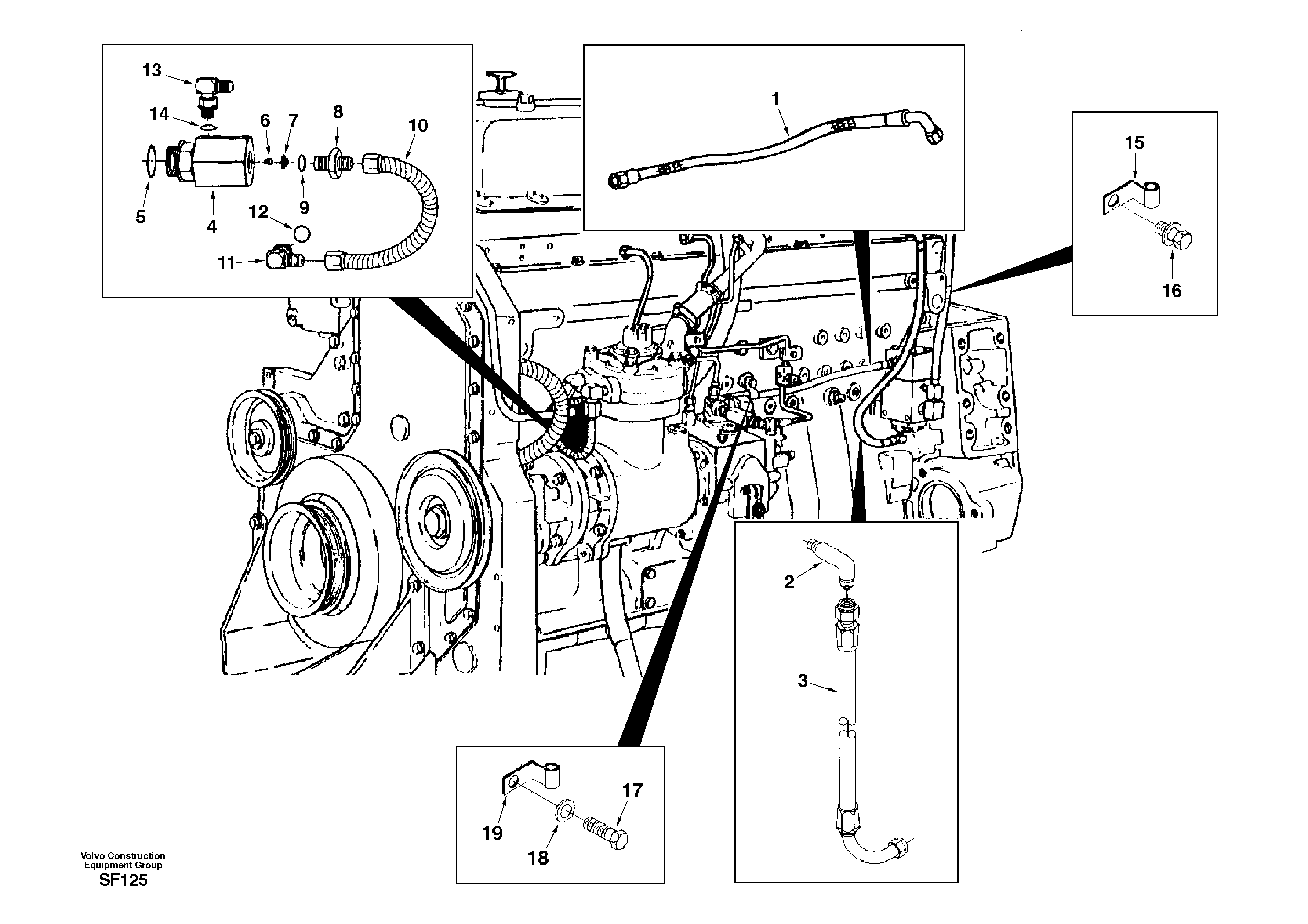 Oil control valve, plumbing — volvo parts diagram