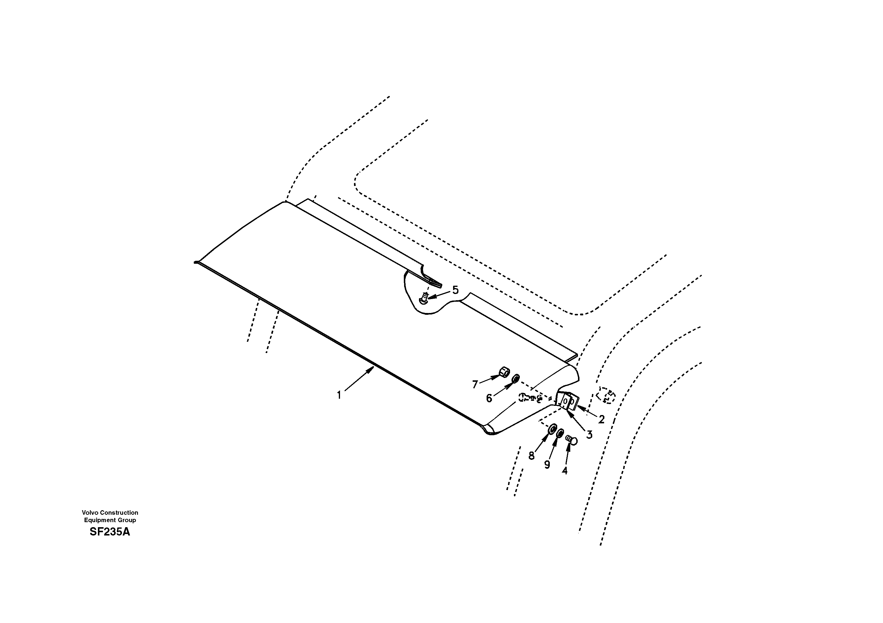 Rain visor, exterior equipment — volvo parts diagram