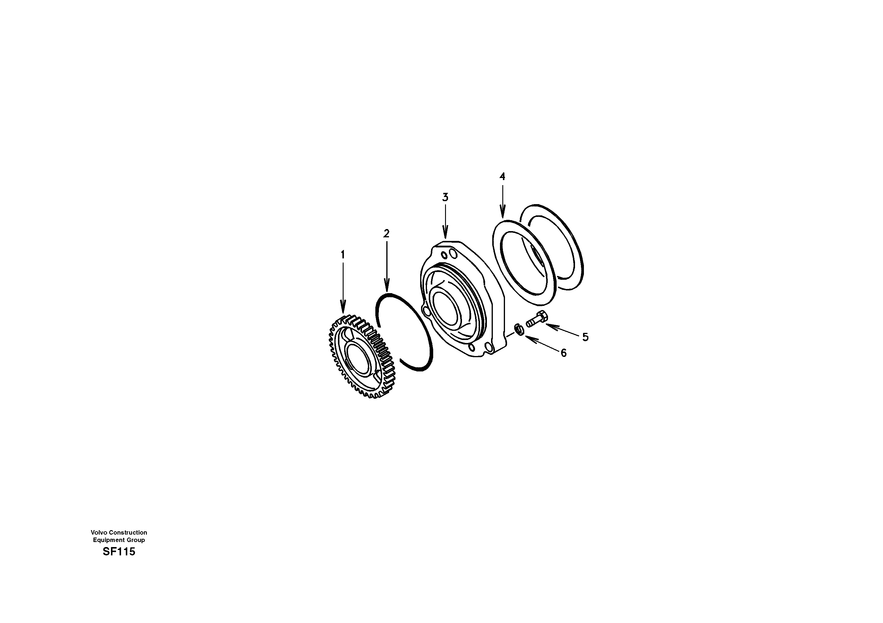 Pump drive power take-off — volvo parts diagram