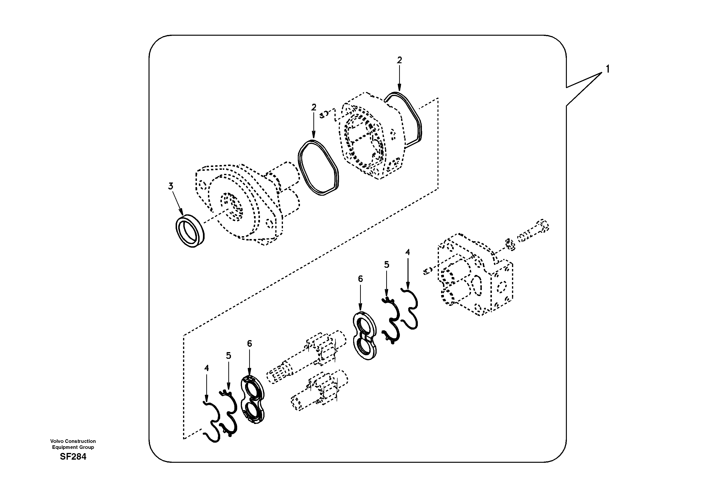 Hydraulic gear pump for quickfit and rotator — volvo parts diagram
