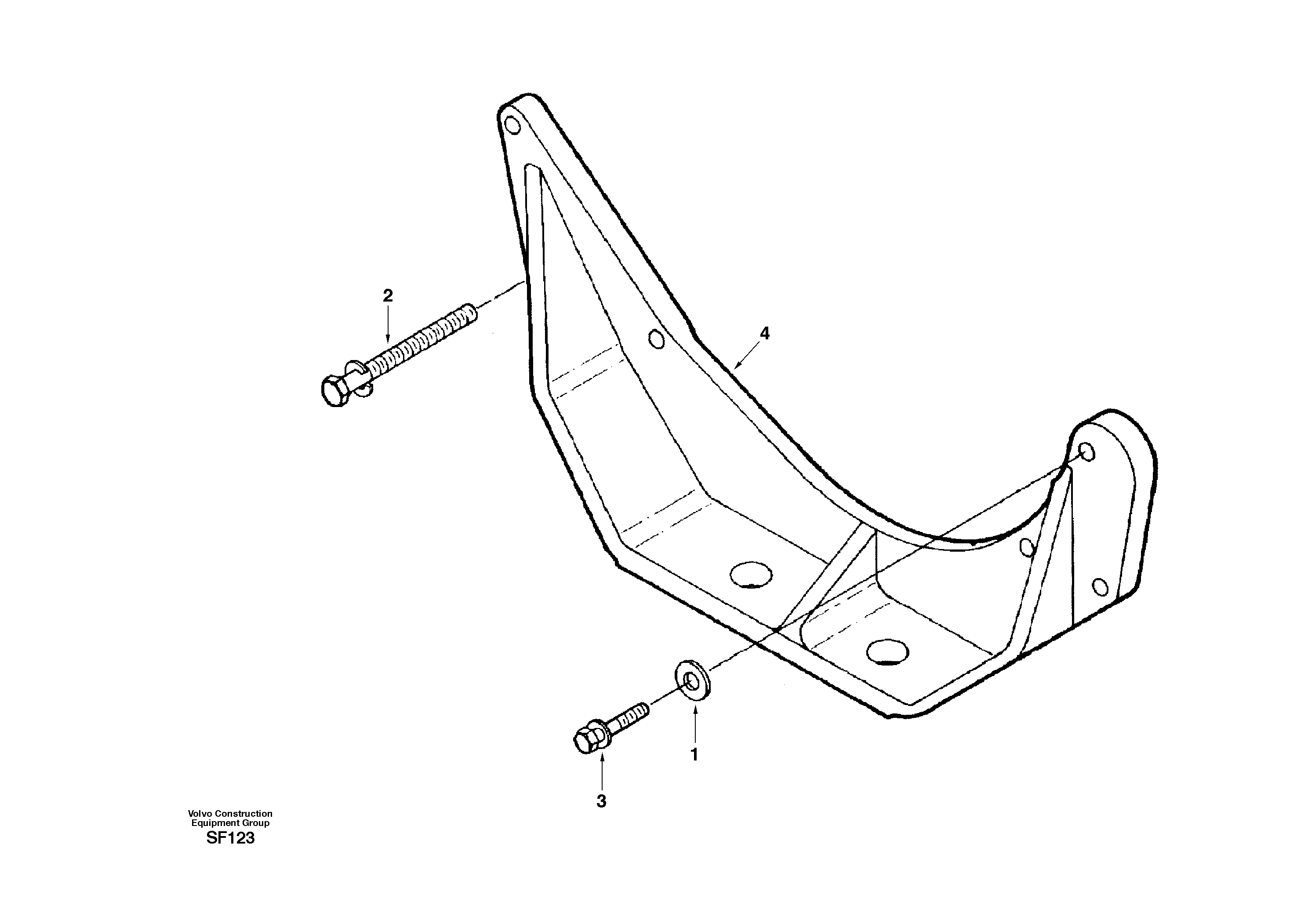 Front support for engine — volvo parts diagram