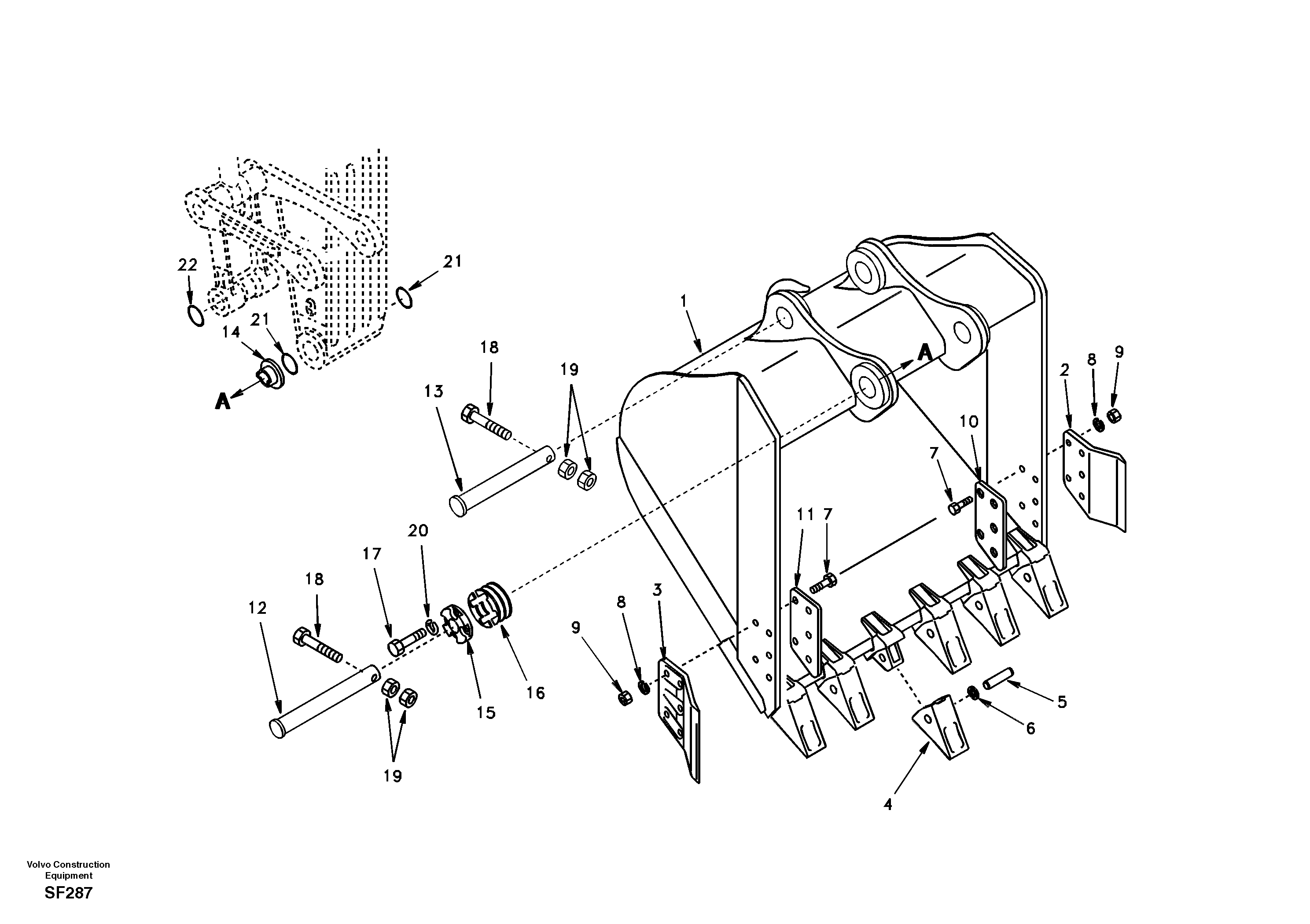 Bucket — volvo parts diagram