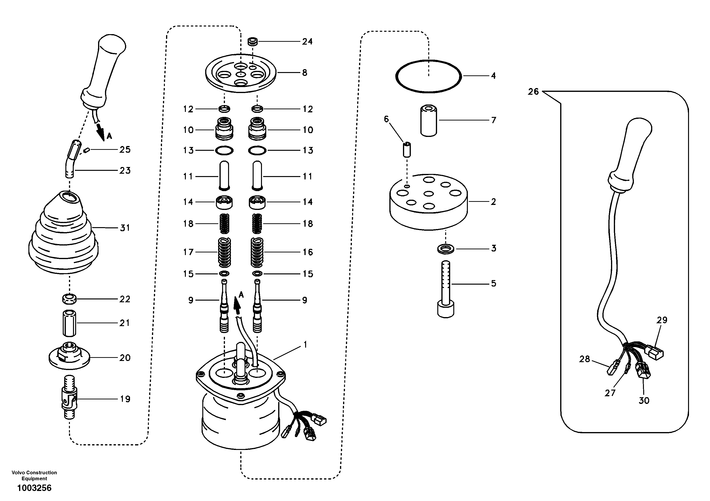 Servo system, remote control valve — volvo parts diagram