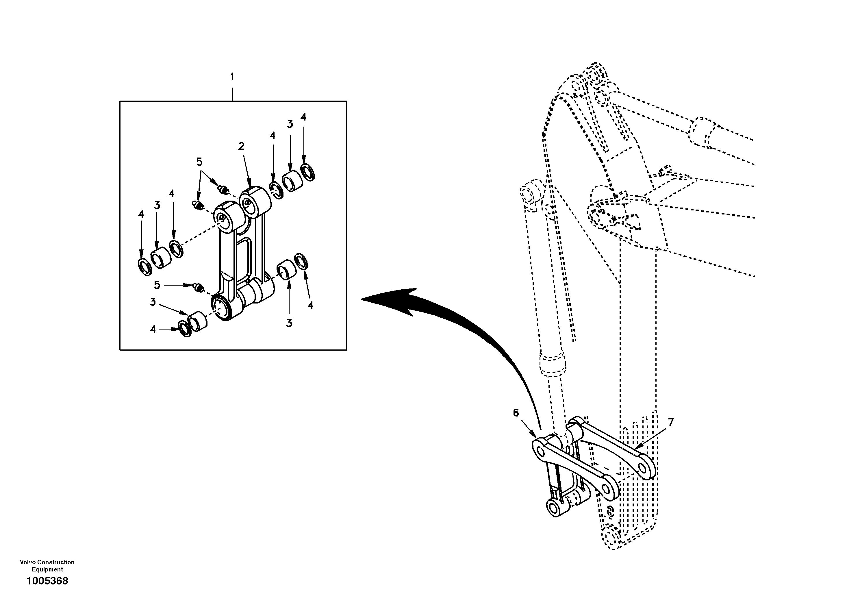 Links to connecting rod — volvo parts diagram