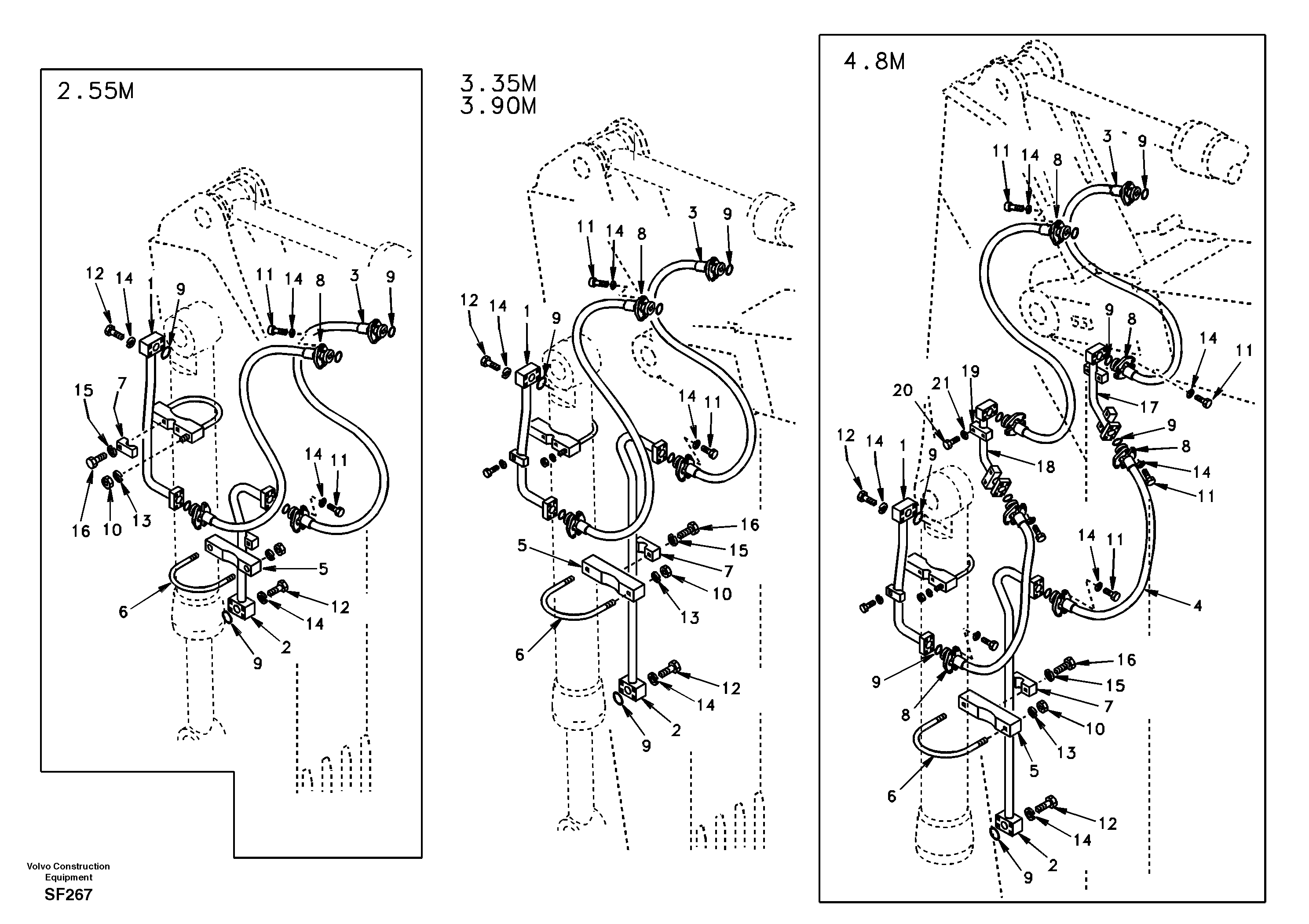 Working hydraulic, dipper arm — volvo parts diagram