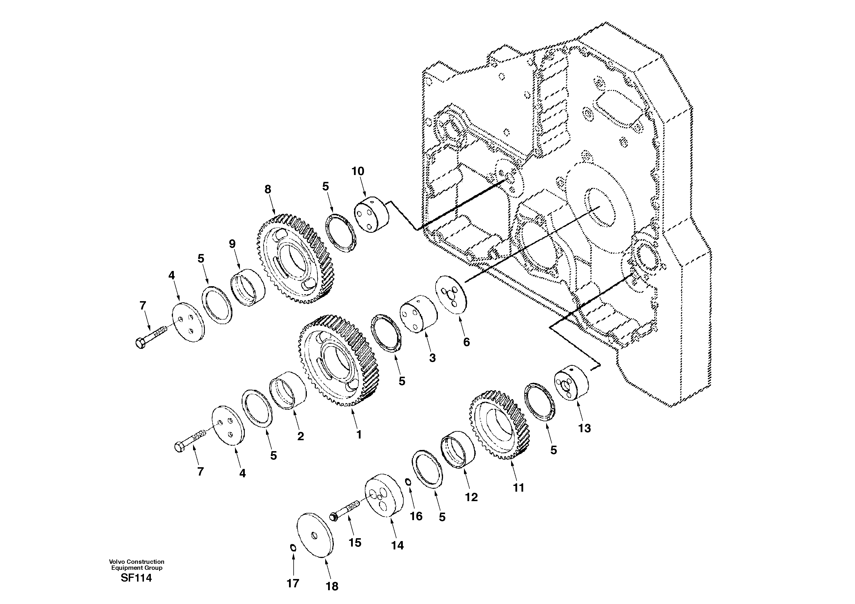 Timing gear — volvo parts diagram